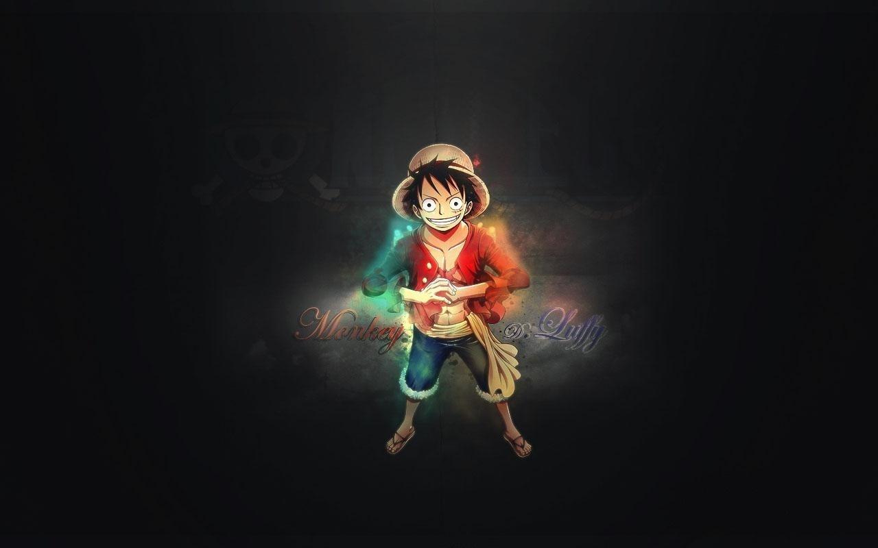 1280x800 illustration, anime, One Piece, Monkey D Luffy, darkness, screenshot, computer wallpaper HD Wallpaper
