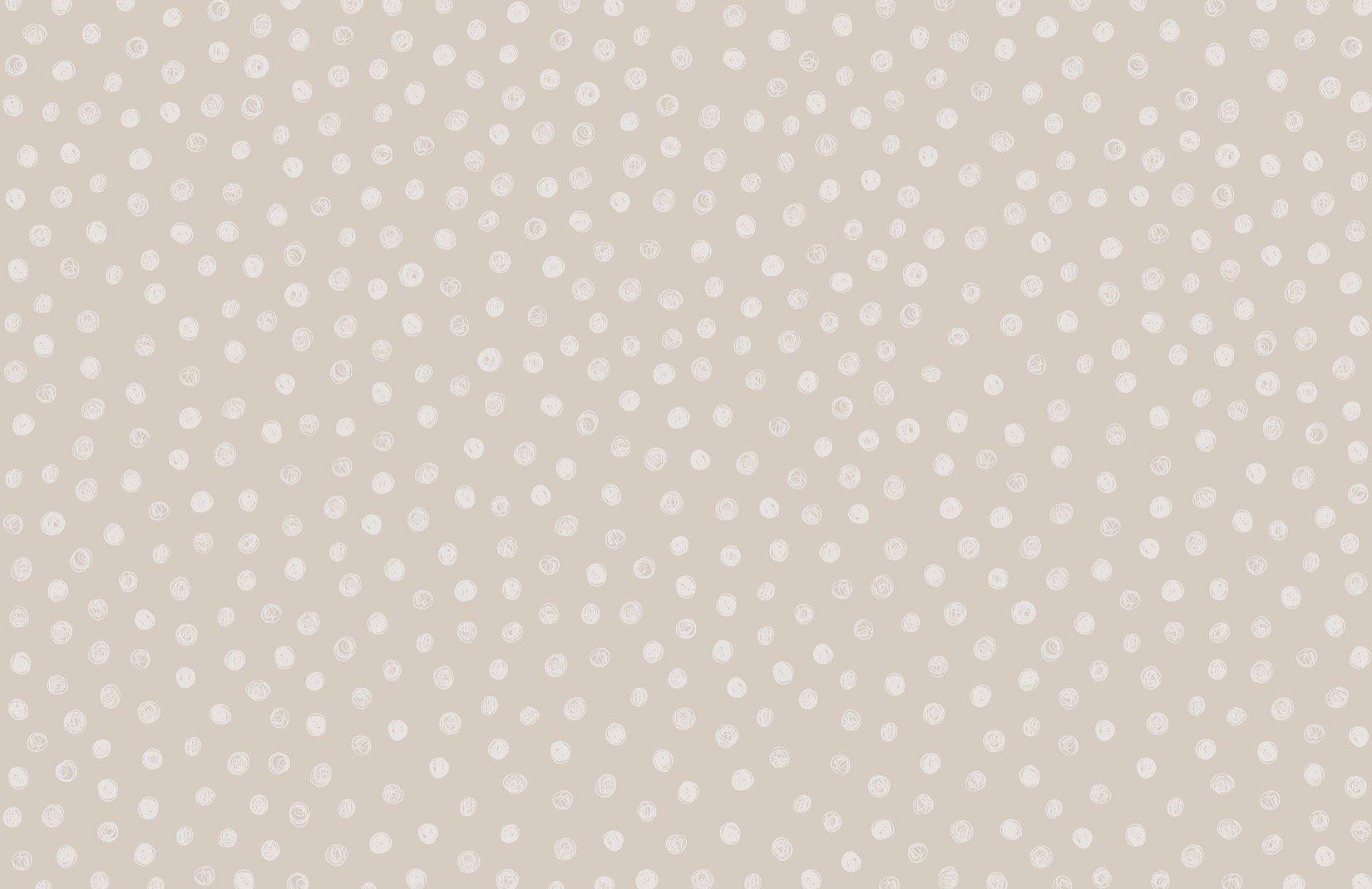 1650x1070 Cream Illustrated Polka Dot Wallpaper Mural
