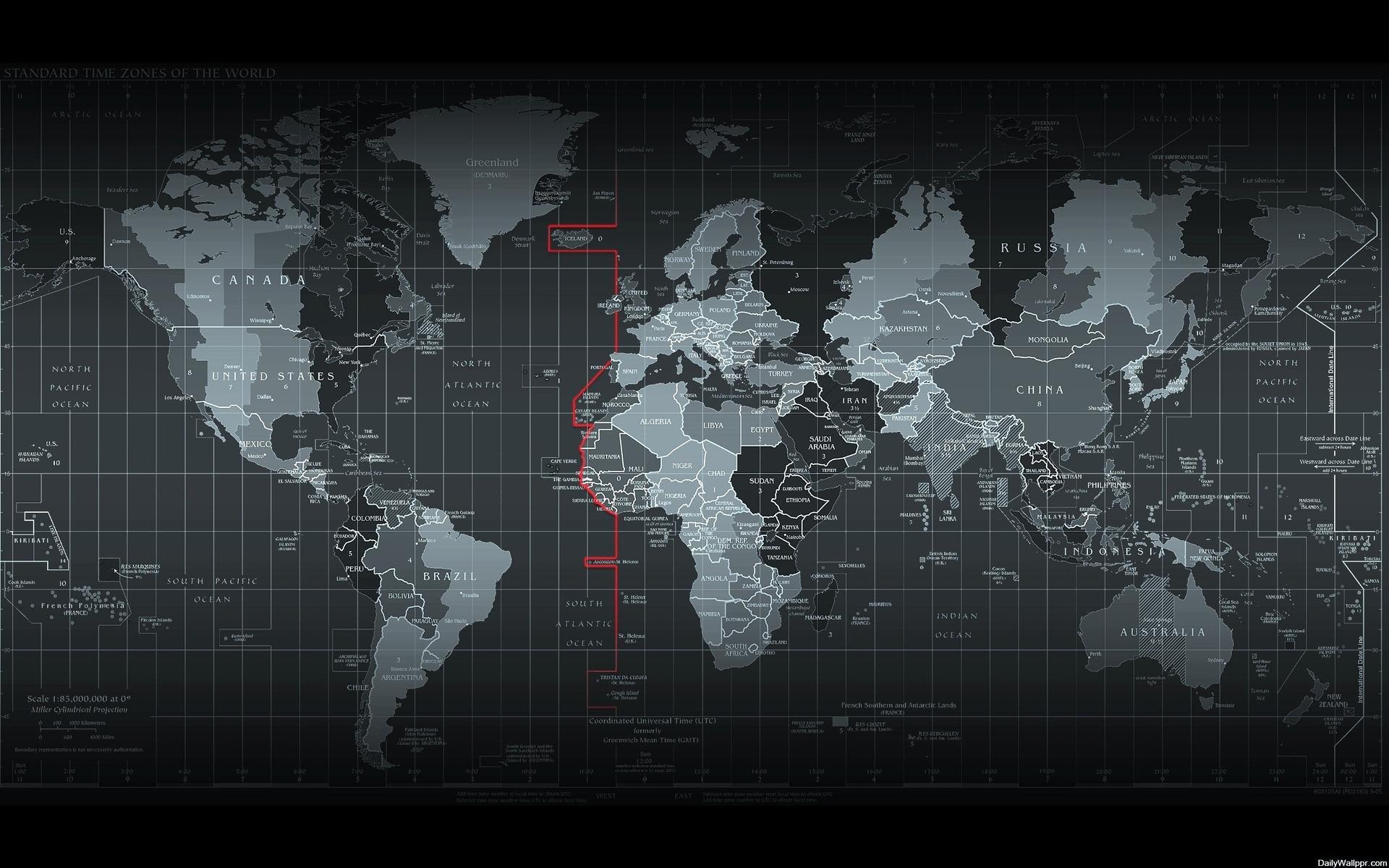 1920x1200 maps, World, Earth, Globe, Continents, Land, Ocean, Sea, Time, Grid Wallpaper HD / Desktop and Mobile Background