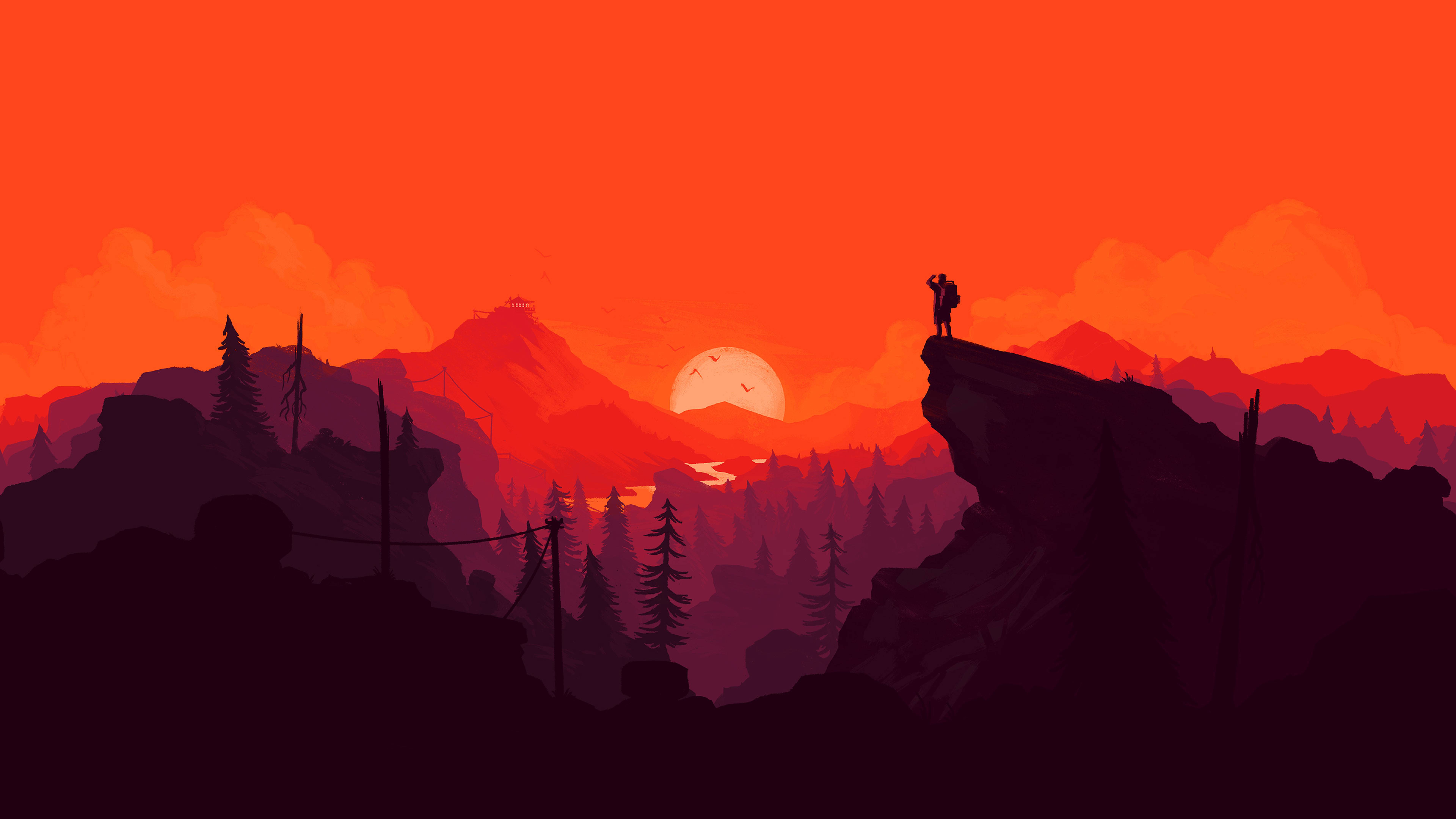 7680x4320 Firewatch Digital Art 8K Wallpaper, HD Artist 4K Wallpaper, Image, Photo and Background