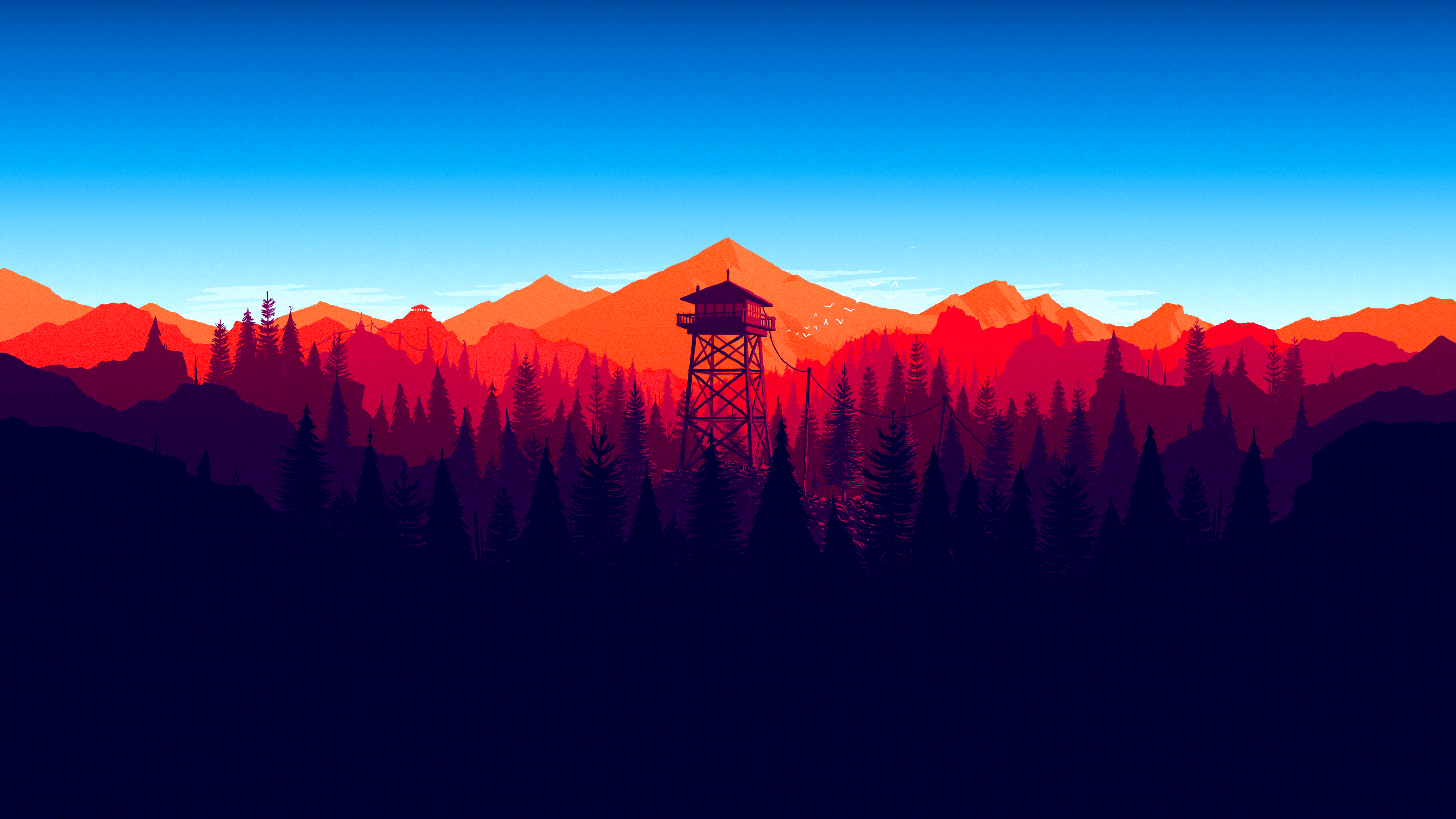 3840x2160 Firewatch 4K Ultra HD Wallpaper: Majestic Wilderness
