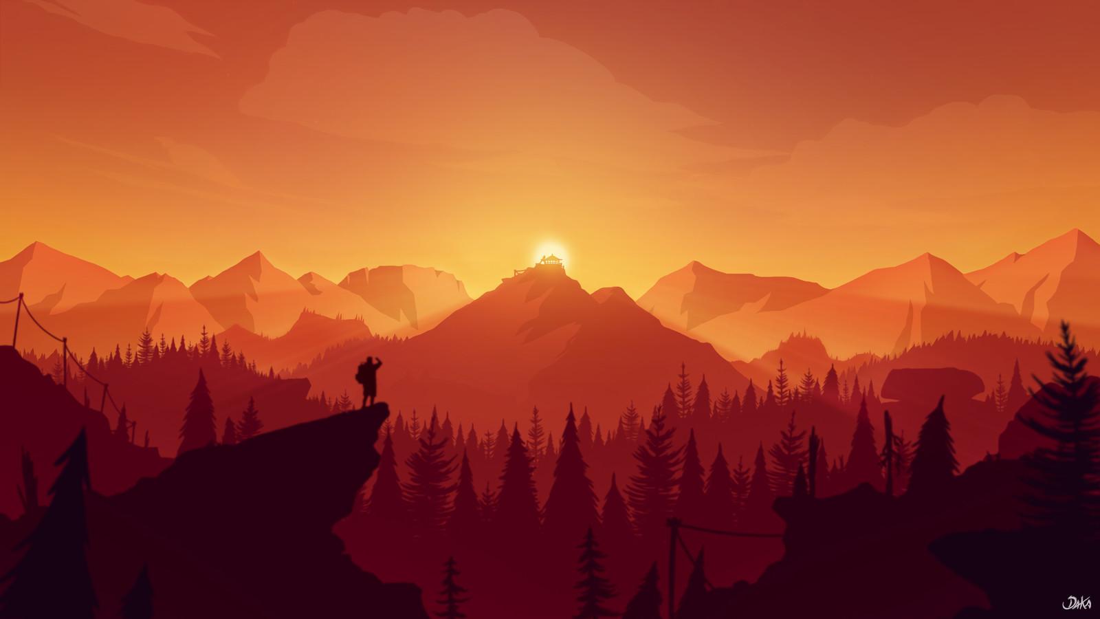1600x900 Firewatch timelapse, Efecto Daka