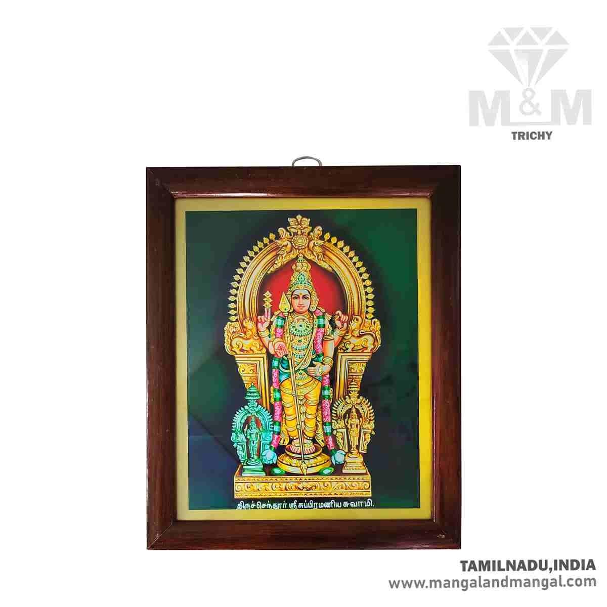 1200x1200 Handicraft Lord Tiruchendur Subramaniya Swamy Photo for Pooja and Wall / Lord Murugar Photo