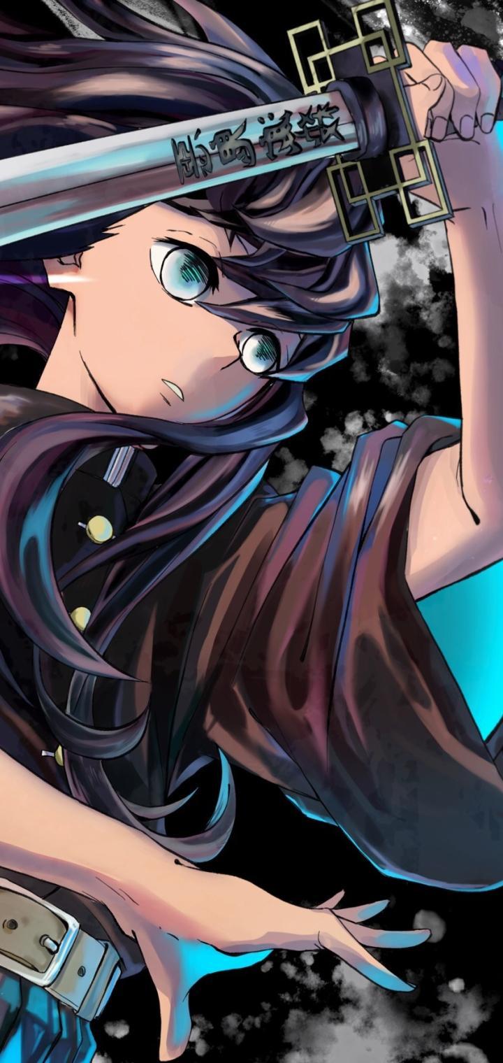 720x1520 Muichiro Tokito Kimetsu No Yaiba Wallpaper