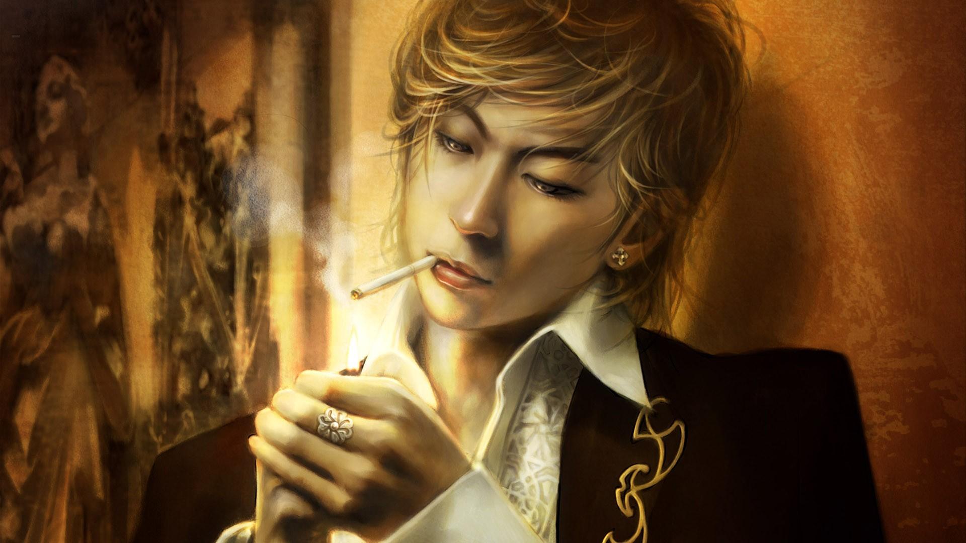 1920x1080 Wallpaper, cartoon, smoking, man, character, artworks, fantasy