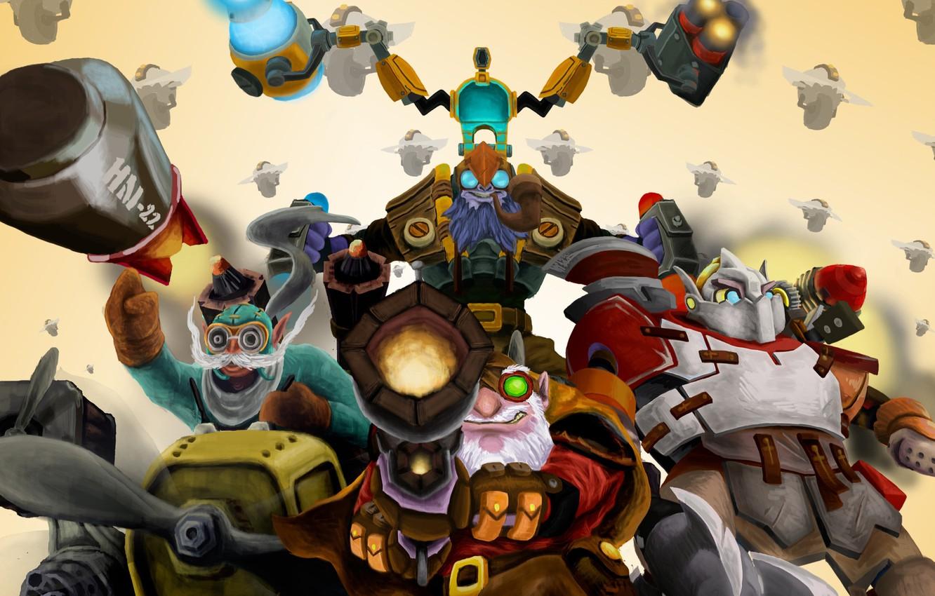 1332x850 Wallpaper team, sniper, heroes, Dota Clockwerk, Tinker image for desktop, section игры