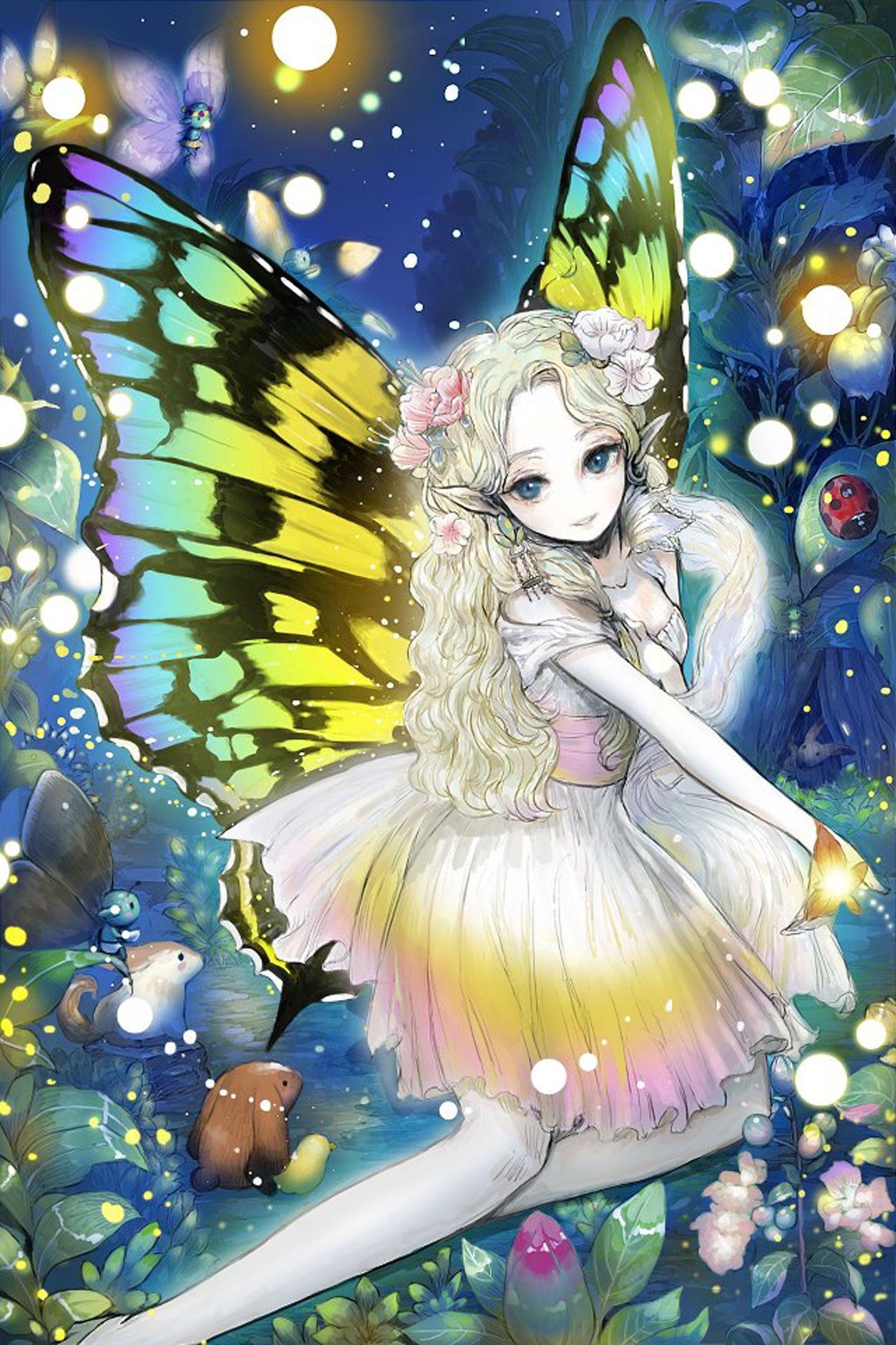 1440x2160 Anime Cute Fairy Wallpaper