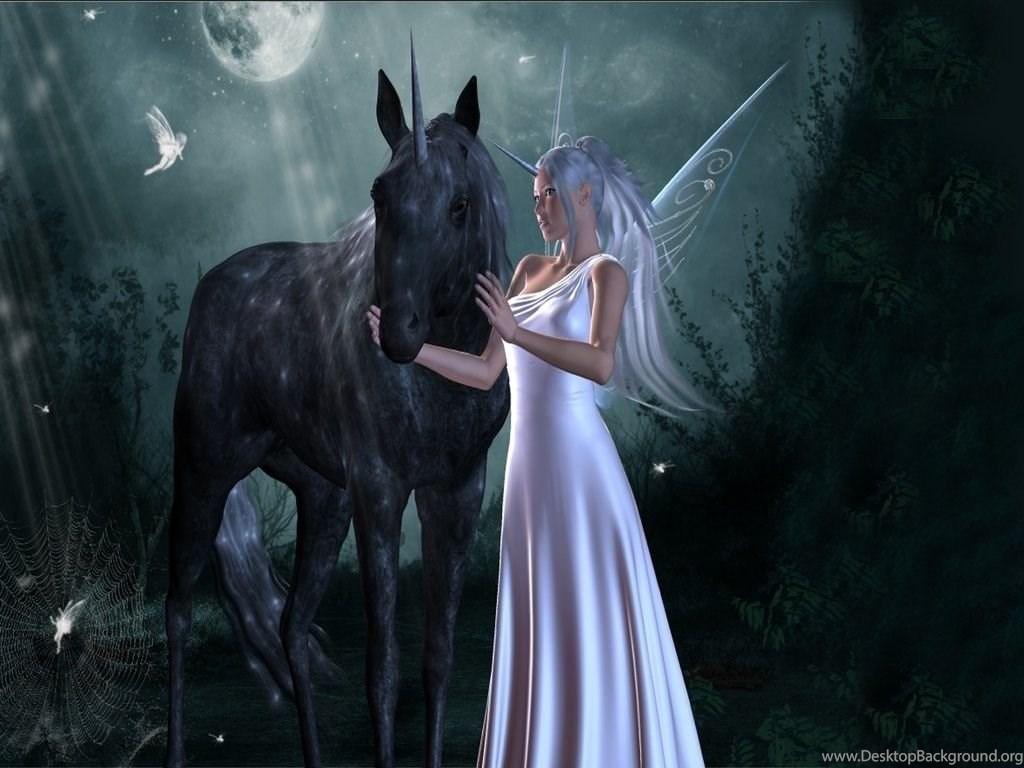 1024x768 Free Animated Unicorn And Fairy Wallpaper For PC Photo Of Free. Desktop Background
