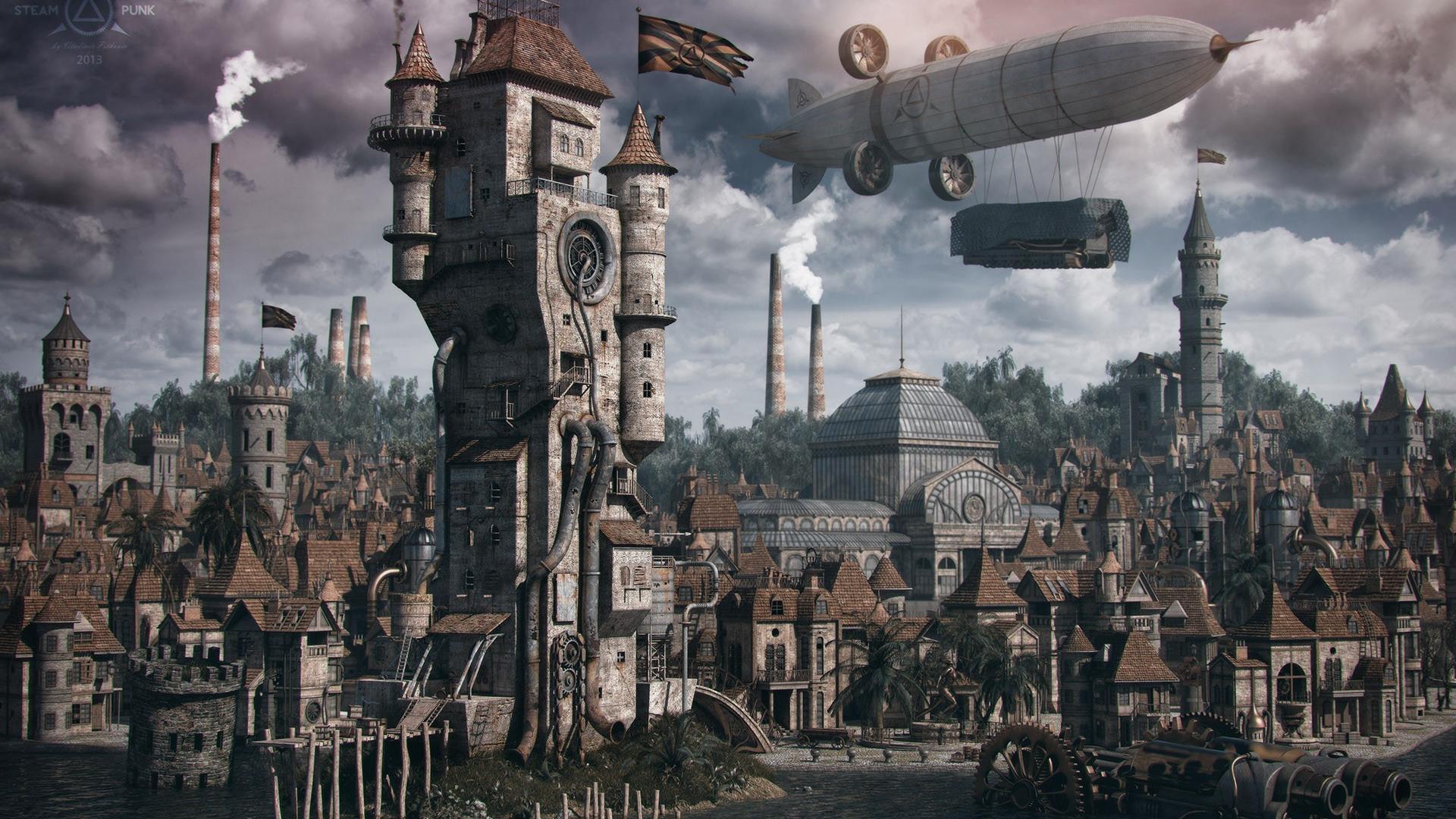 Steampunk City Wallpapers Top Free Steampunk City Backgrounds 