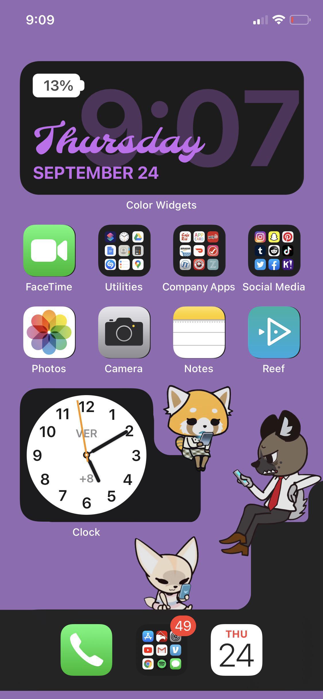 1125x2436 Made a phone wallpaper to go along with the iOS 14 widgets