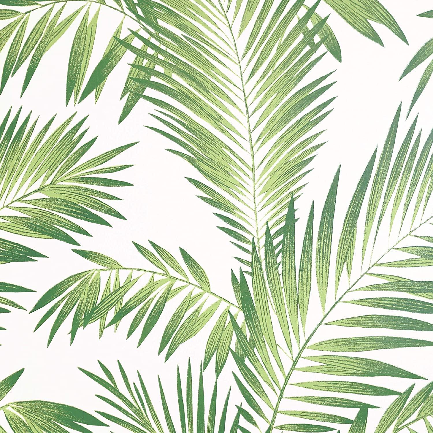 1500x1500 Arthouse Tropical Palm Stck Peel and Stick Wallpaper, Green : Tools & Home Improvement