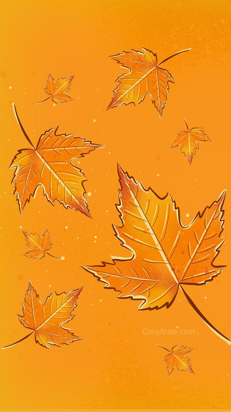 750x1334 Thanksgiving Leaves Wallpaper
