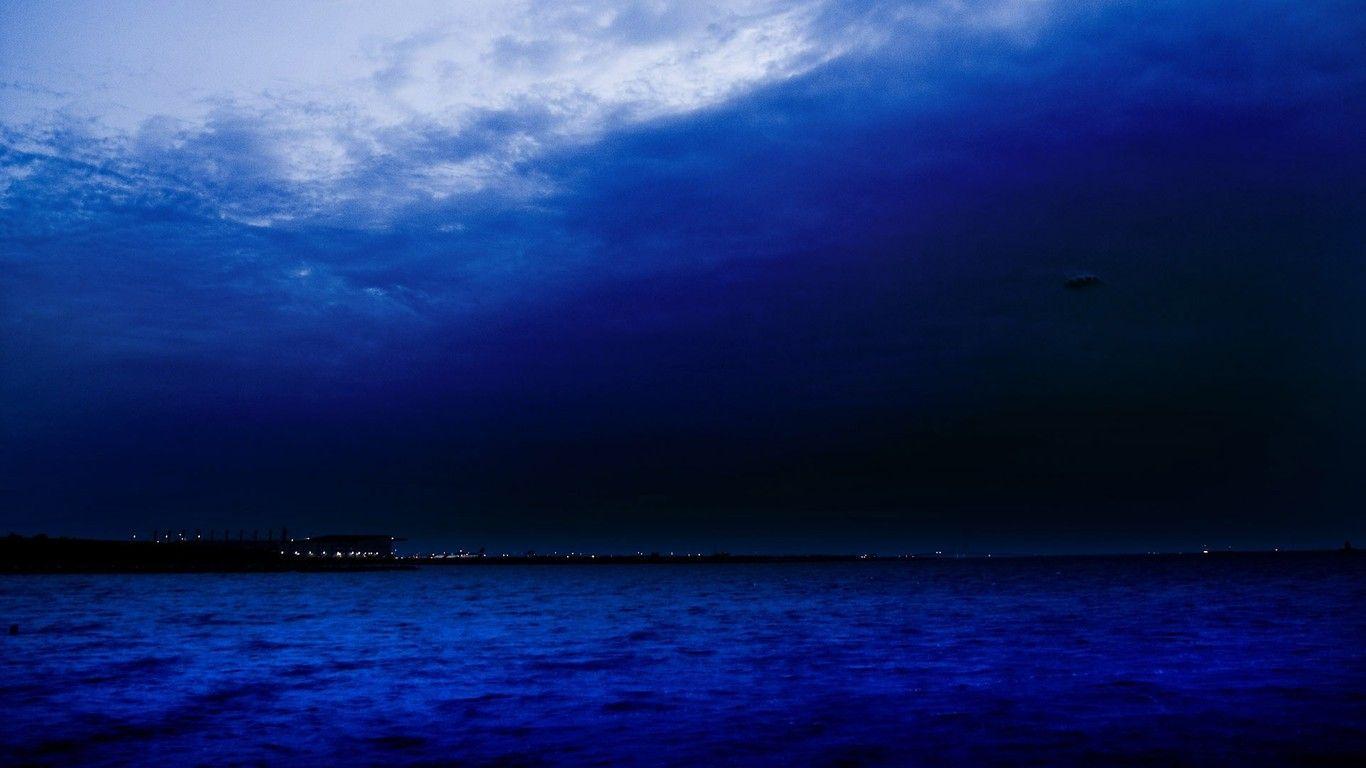 Aesthetic Dark Blue Wallpaper HD