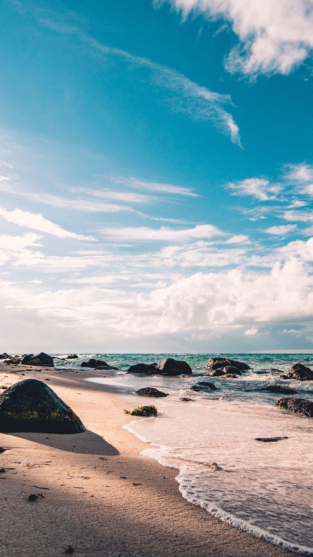 1080x1920 Sunny day, coast, beach, sea, tropical wallpaper. Beach wallpaper, Scenery wallpaper, Tropical wallpaper