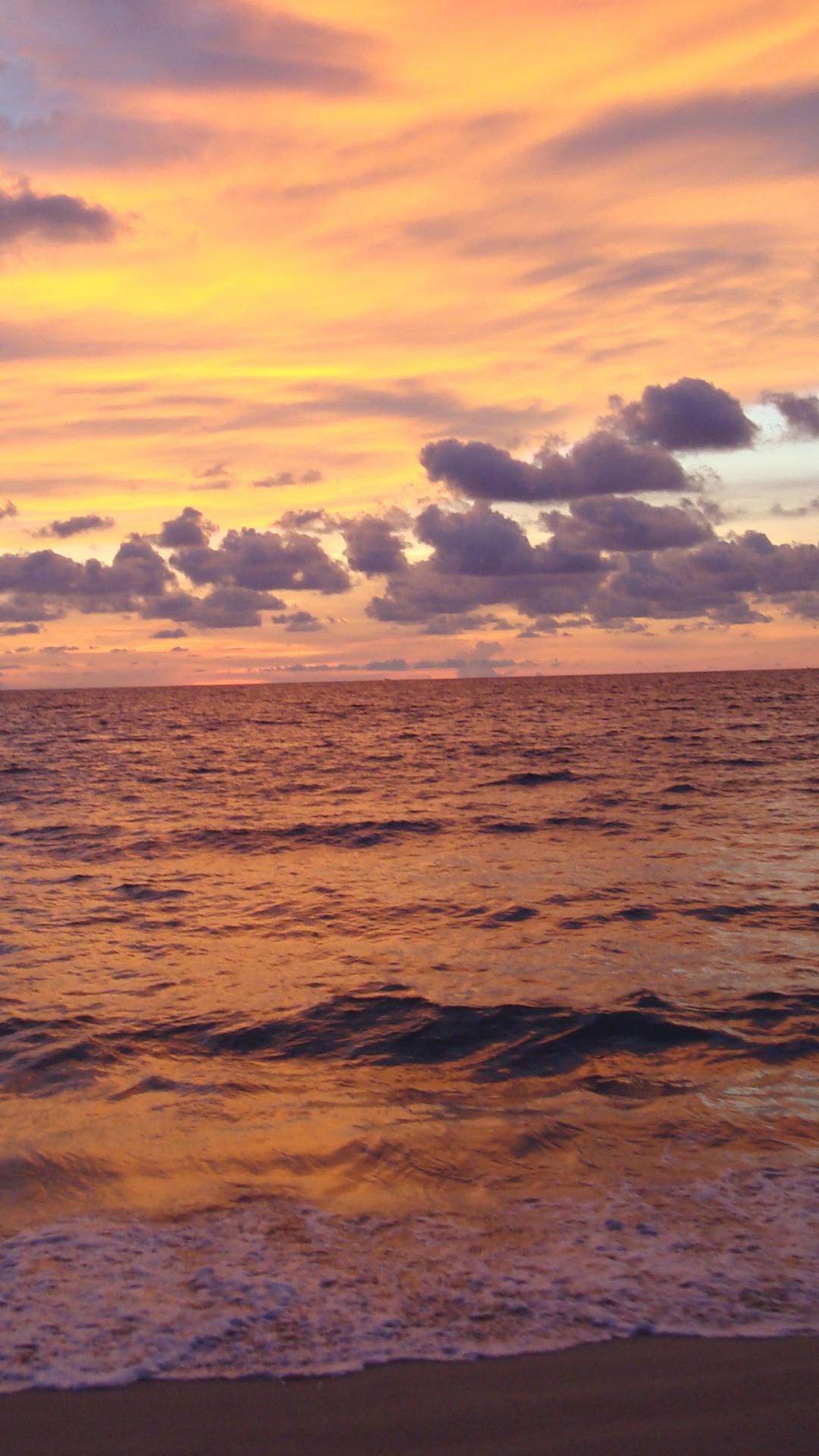 1080x1920 Download Beach, sea waves, sea, clouds, sunset wallpaper, 1080x Samsung Galaxy S S Note, Sony Xperia Z, Z Z Z HTC One, Lenovo Vibe, Google Pixel OnePlus Honor Xiaomi