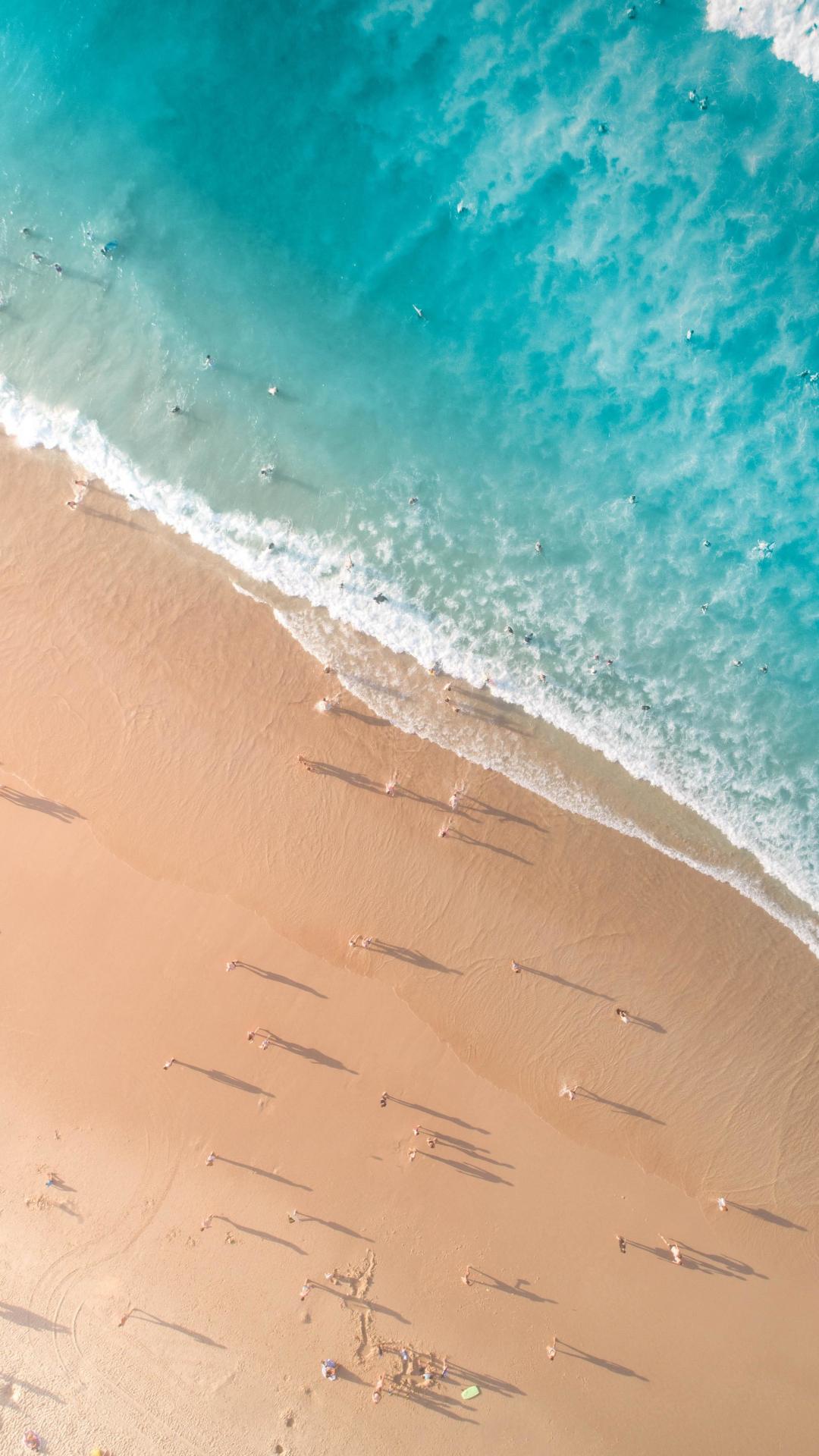 1080x1920 Download 1080x1920 wallpaper aerial view, calm and peaceful beach, nature, summer, samsung galaxy s s note, sony xperia z, z z z htc one, lenovo vibe, google pixel oneplus honor