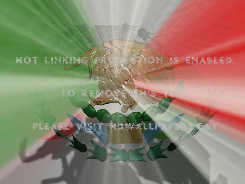 1024x768 viva mexico flags abstract 3D and cg