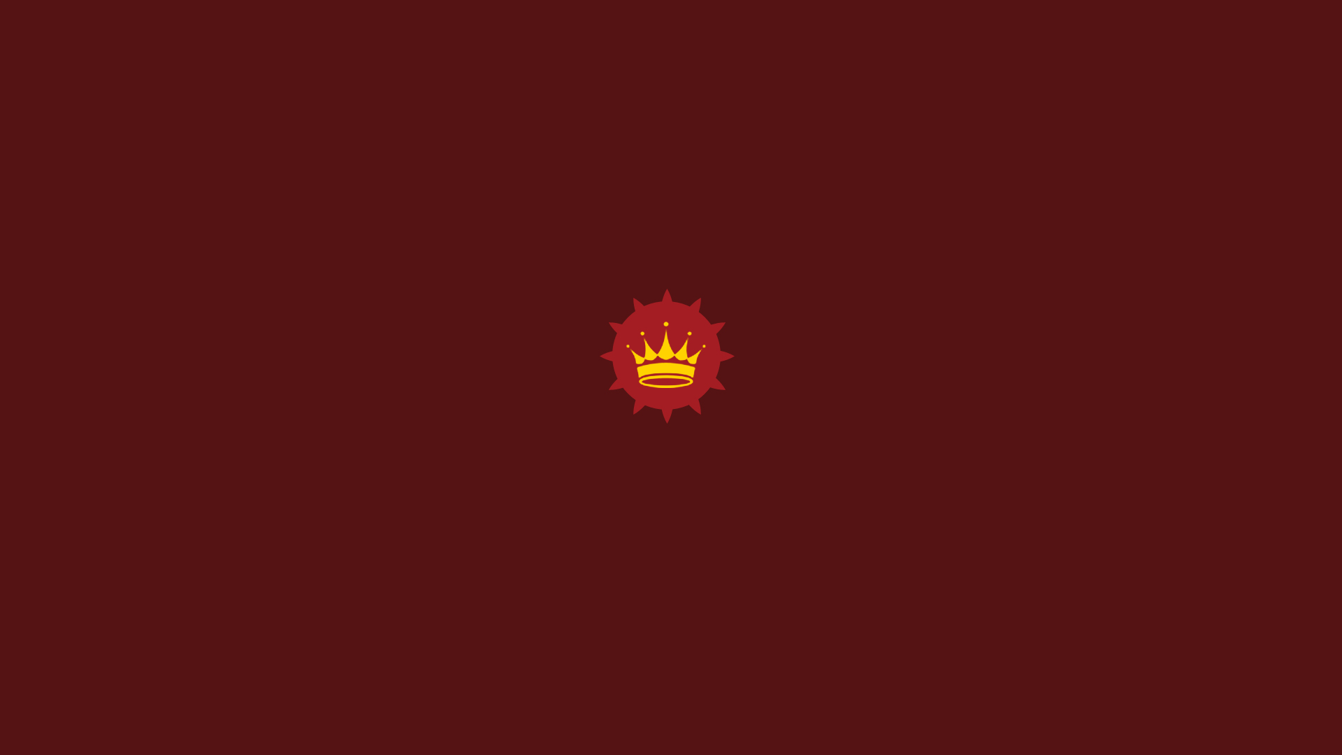 1920x1080 minimalism, red background, red, simple, crown. Mocah HD Wallpaper