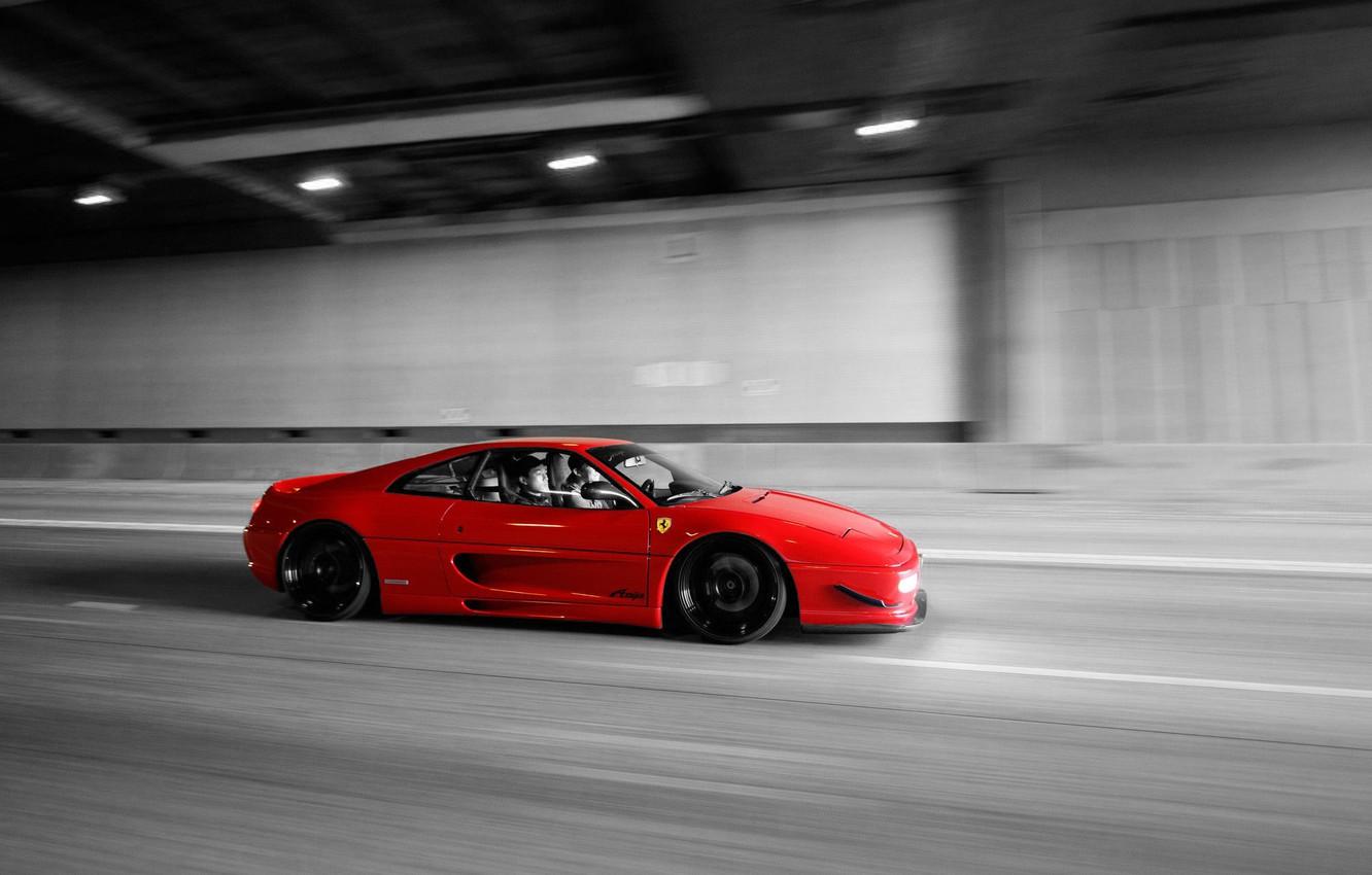 1332x850 Wallpaper Ferrari, Red, Speed, F Tunnel, Black & White image for desktop, section ferrari
