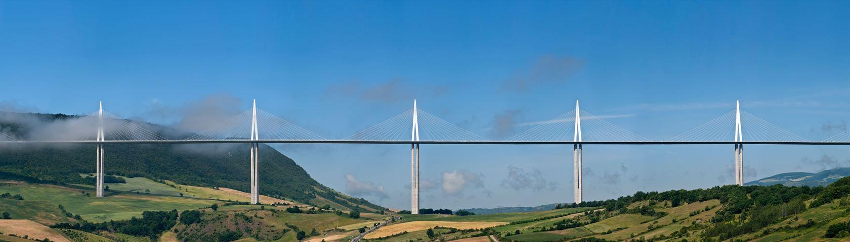 1680x480 Viaduc de Millau Panorama • Image • WallpaperFusion by Binary Fortress Software