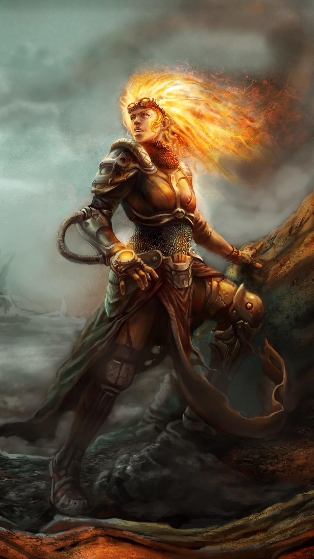 1080x1920 Wallpaper Magic, The Gathering, Chandra, Art The Gathering Wallpaper 4k