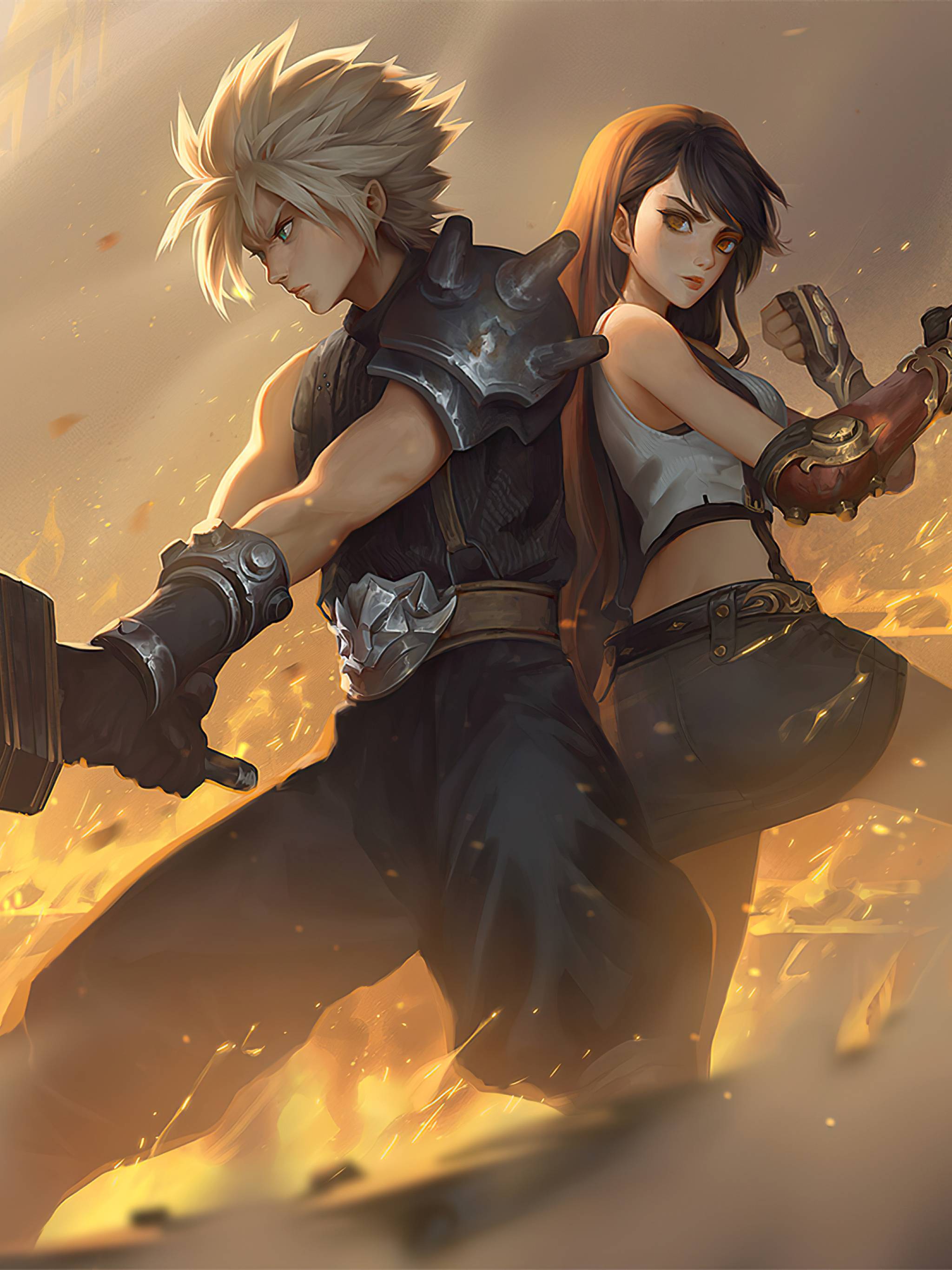 2048x2732 Cloud Strife and Tifa Lockhart 4K Final Fantasy 2048x2732 Resolution Wallpaper, HD Games 4K Wallpaper, Image, Photo and Background