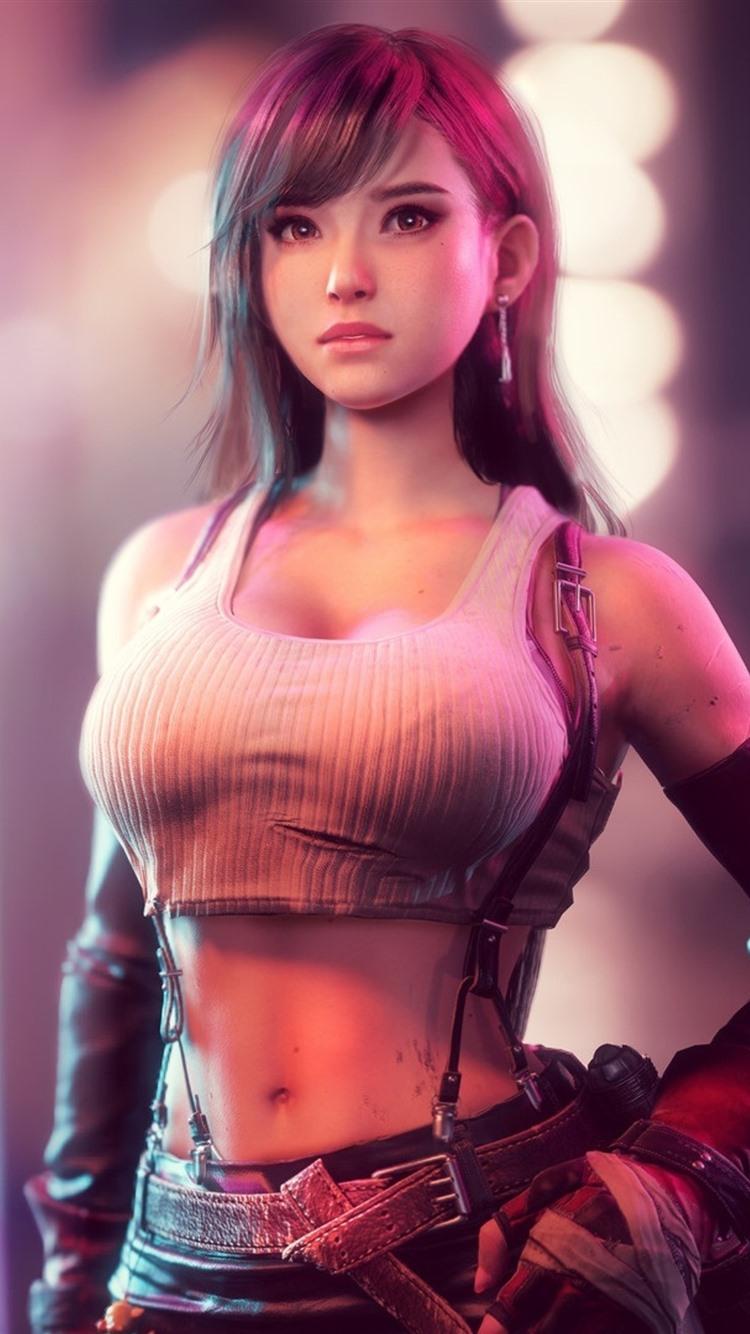 750x1334 Wallpaper Tifa Lockhart, beautiful girl, Final Fantasy 3840x2160 UHD 4K Picture, Image