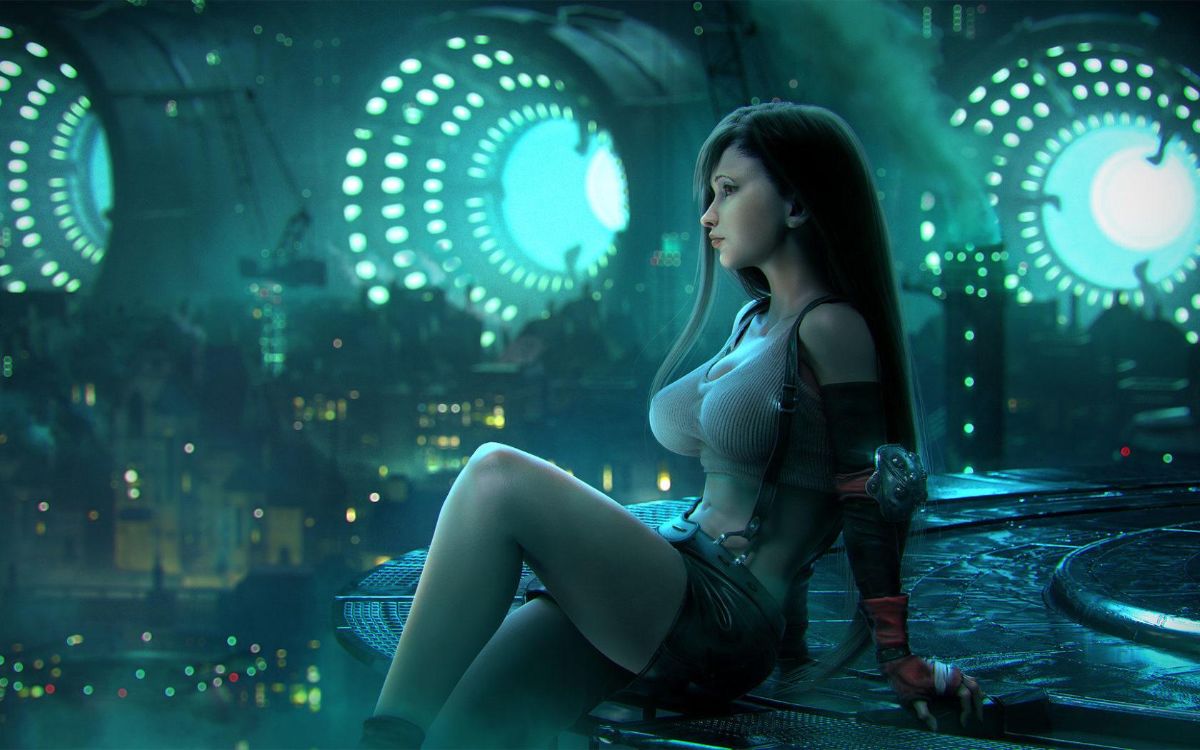 1680x1050 Tifa Lockhart Final Fantasy VII Artwork Wallpaper