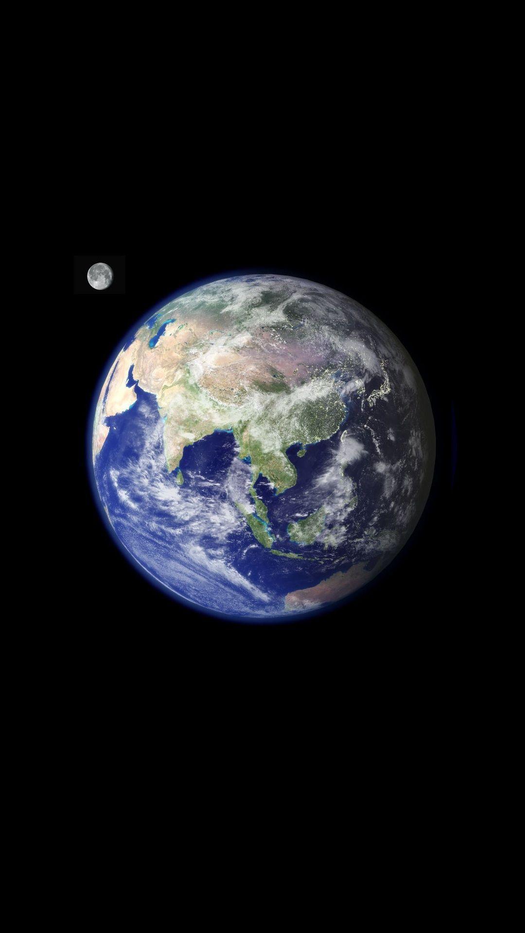 1080x1920 Amoled Earth Wallpaper