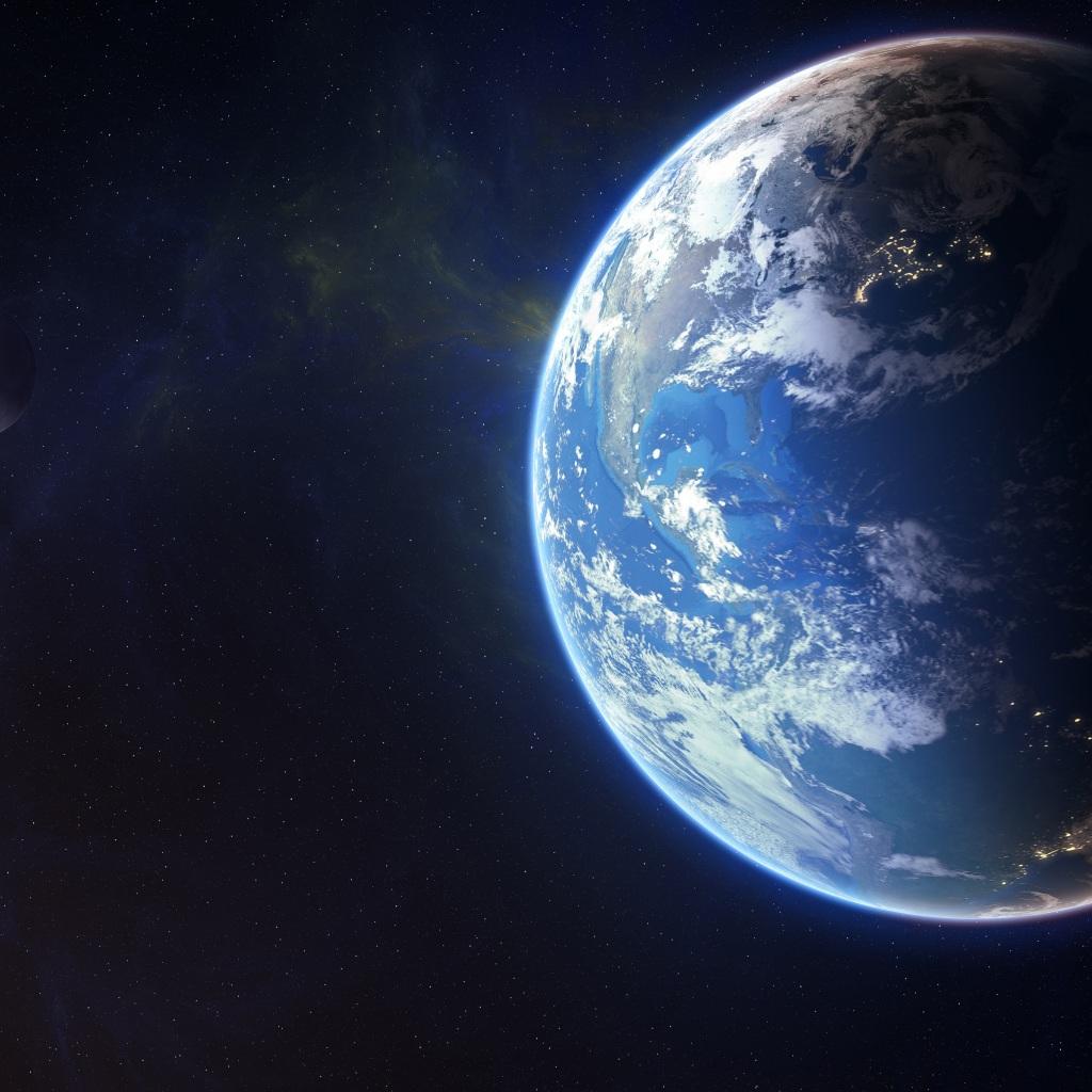 1024x1024 Wallpaper 4k Galactic Earth 4K 8K Wallpaper