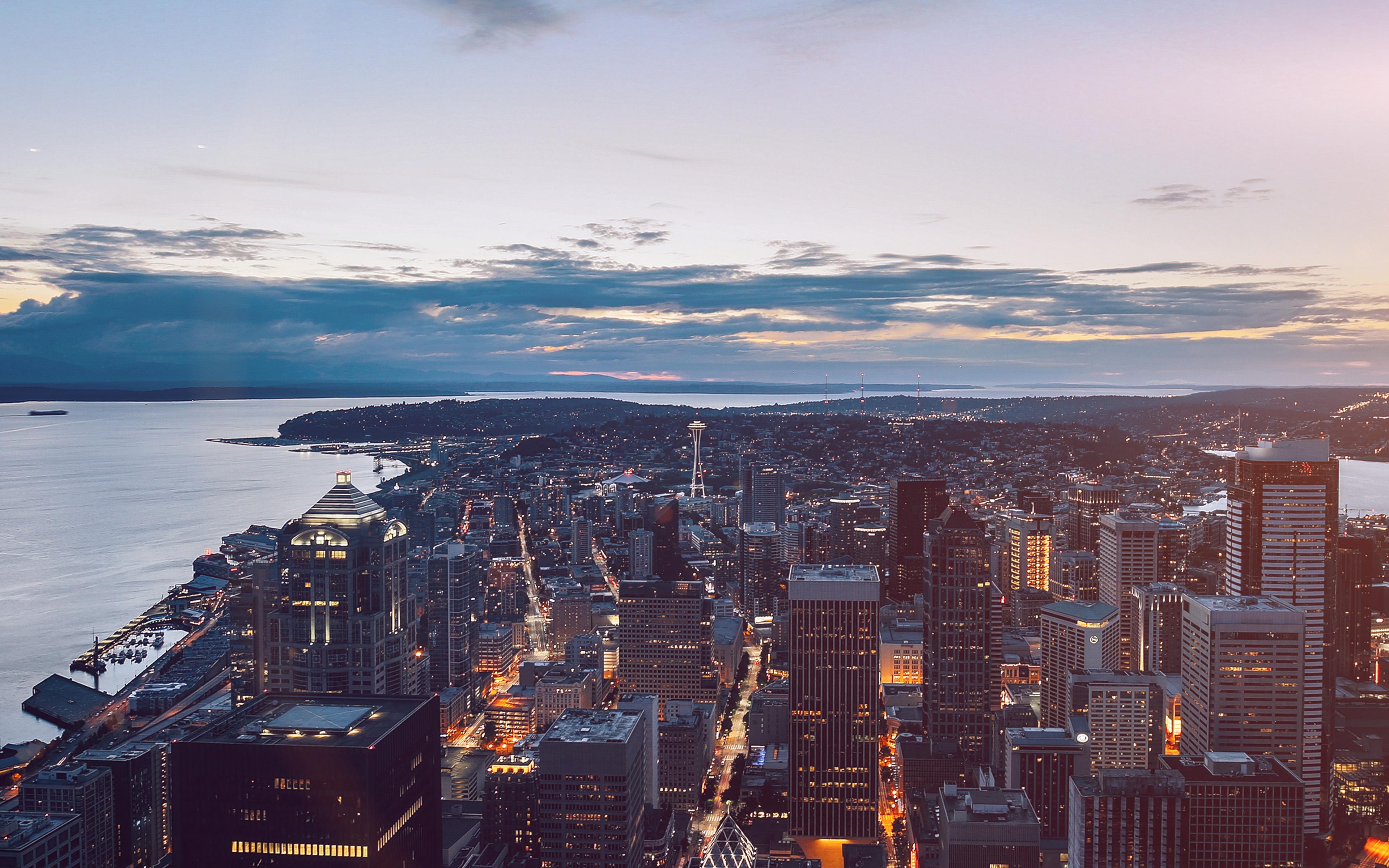 3840x2400 Night Sky Fly Sanfrancisco Usa Sea Flare Wallpaper