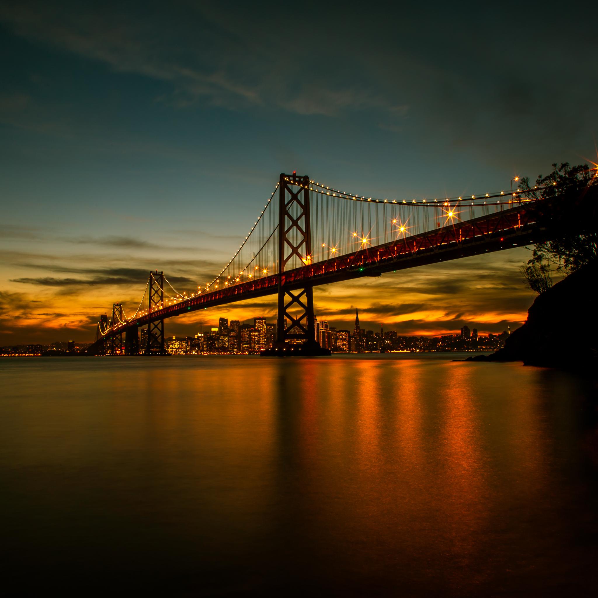 2048x2048 San Francisco Bay Bridge 5k iPad Air HD 4k Wallpaper, Image, Background, Photo and Picture
