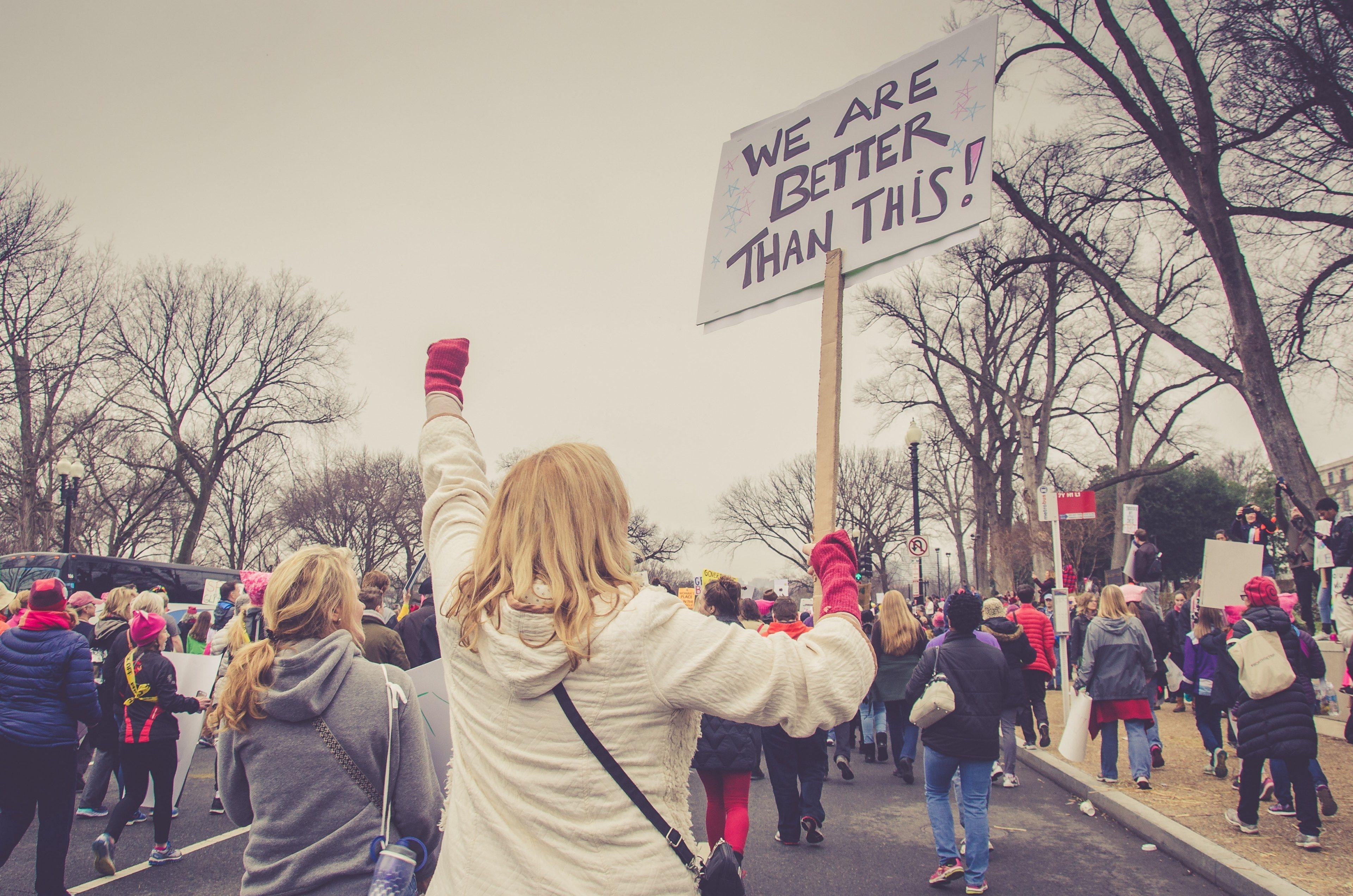 3840x2544 a group of people protesting and demonstrating in washingtonwe are
