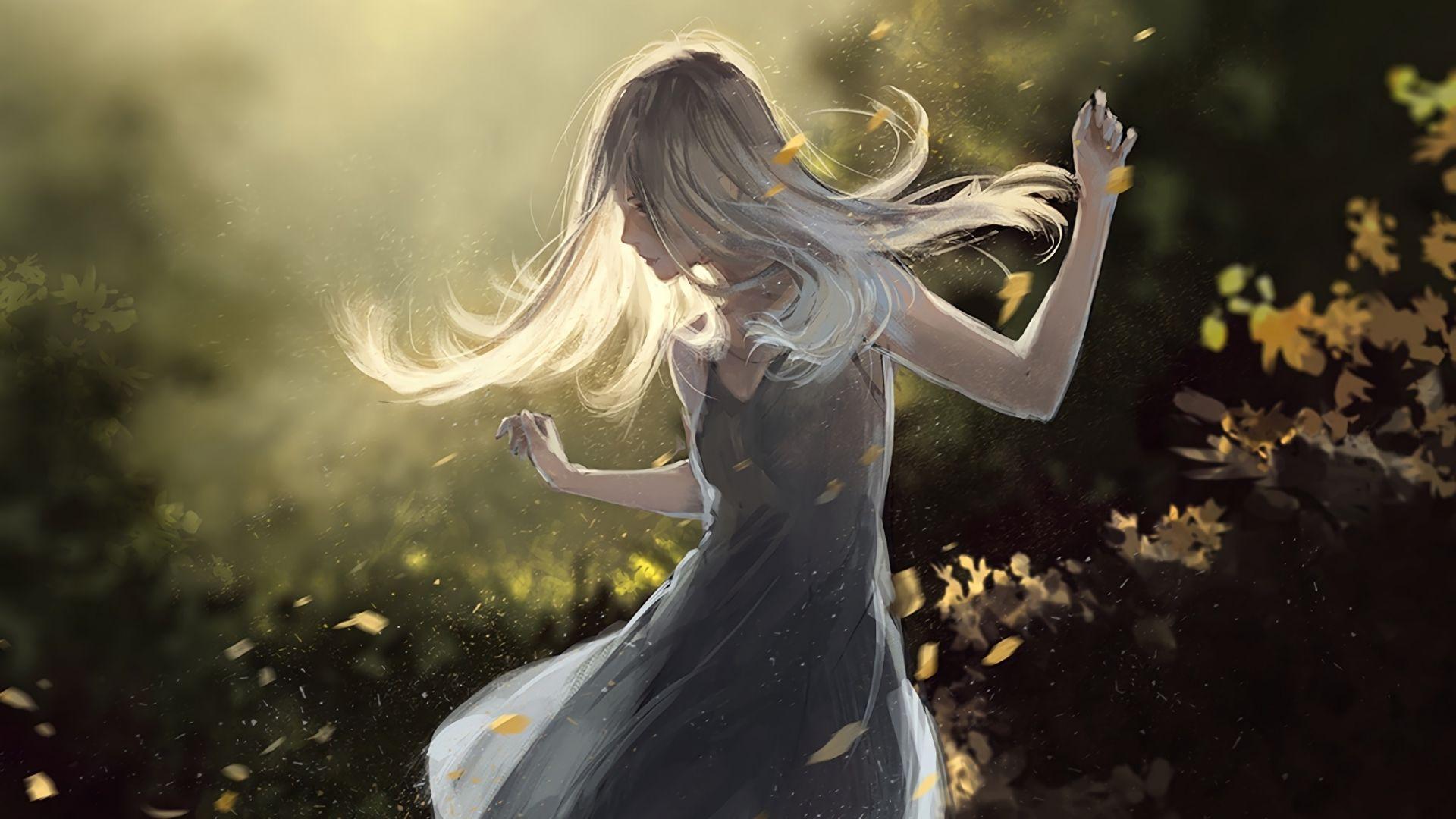 1920x1080 Dance, anime girl, original wallpaper, HD image, picture, background, 59bbe2