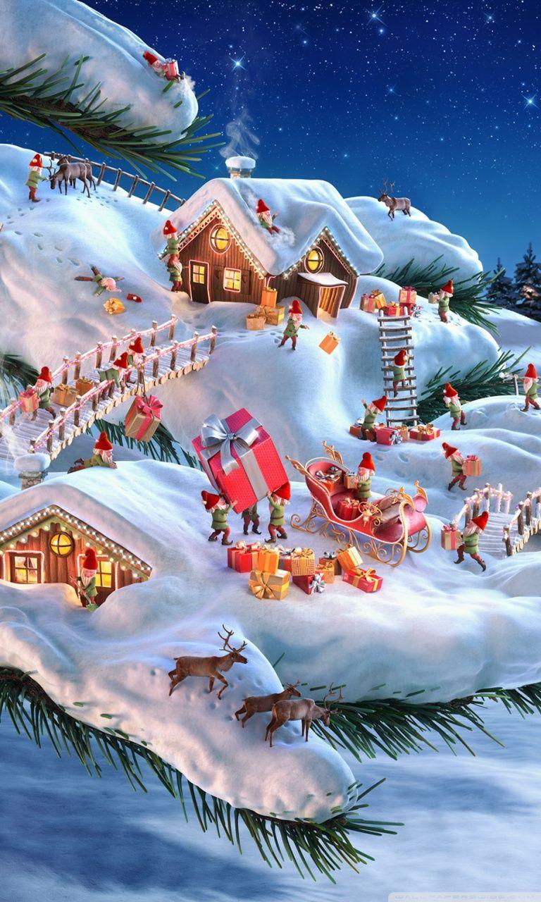 santas workshop wallpaper