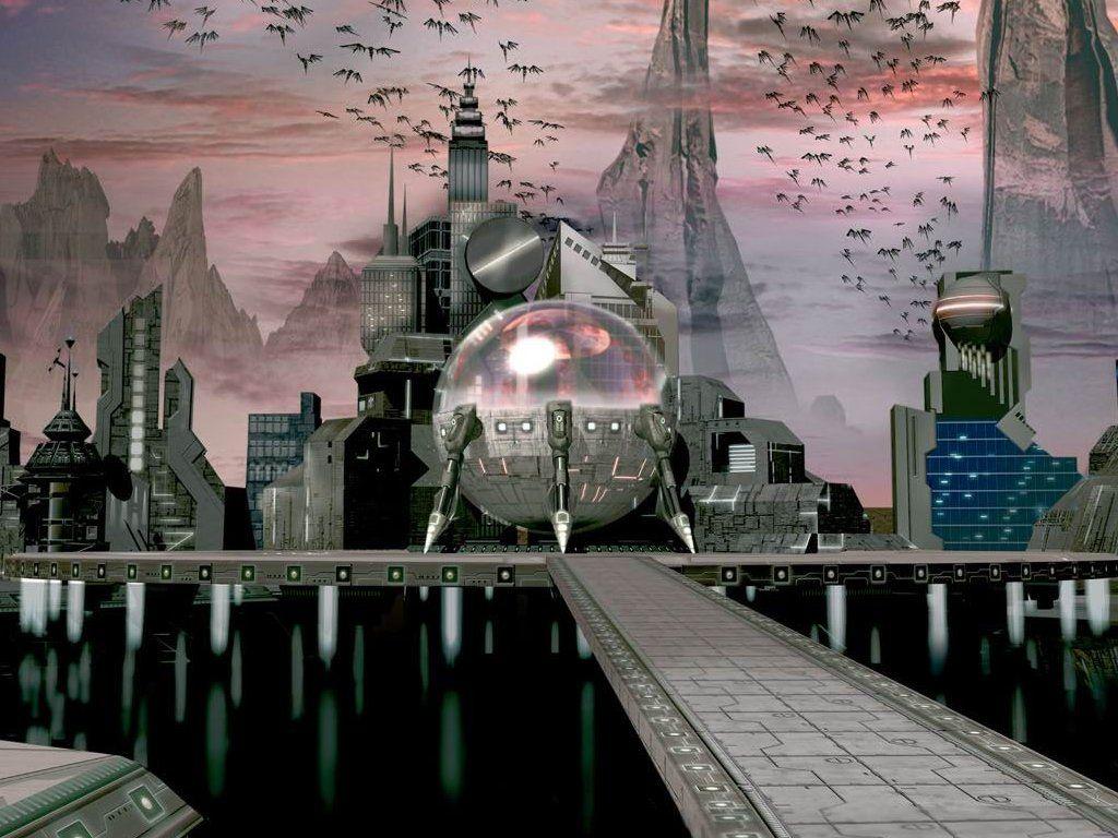 1024x768 Futuristic City