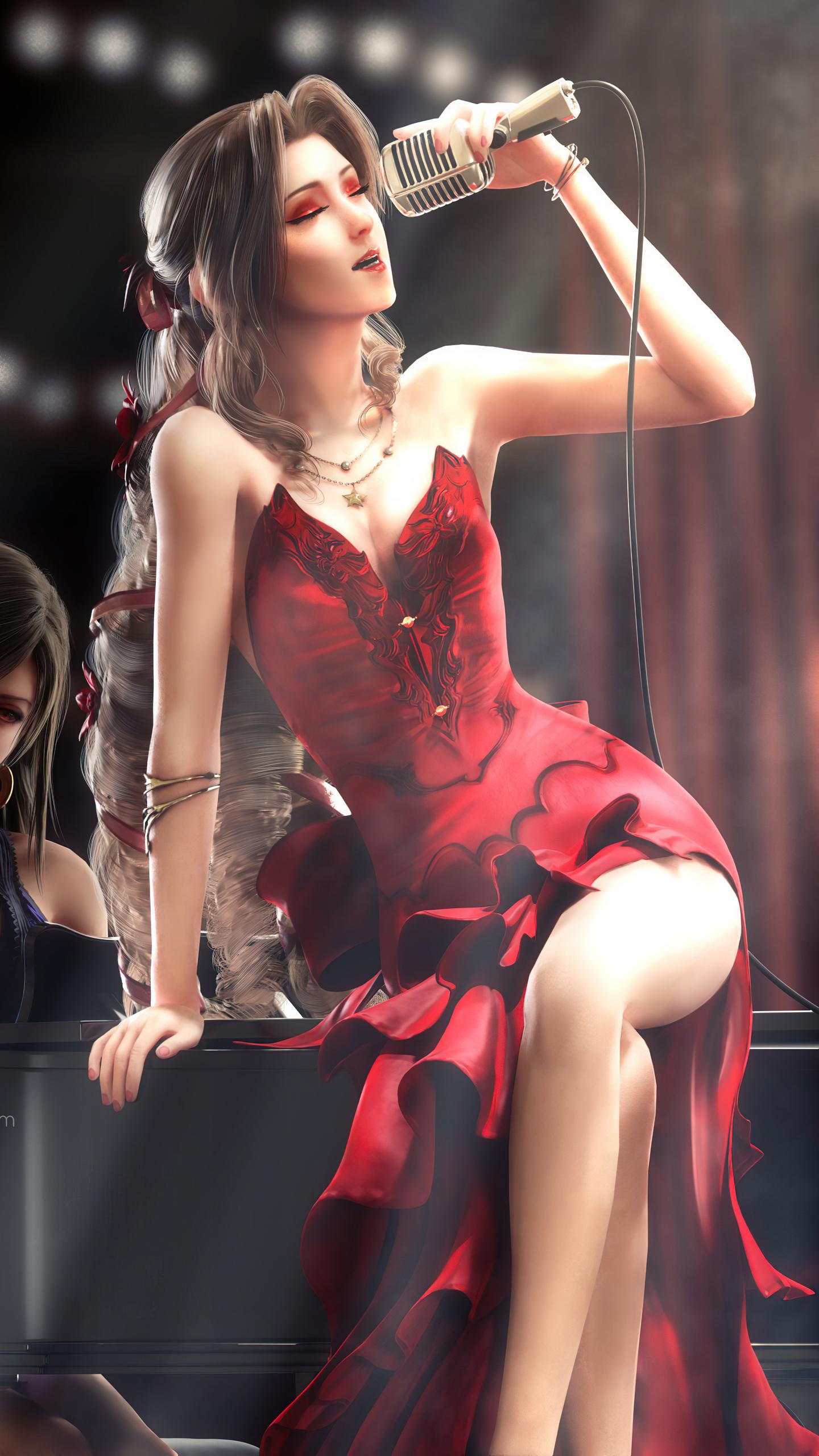 1440x2560 Anime Red Dress Girl Singing Samsung Galaxy S S7 , Google Pixel XL , Nexus 6P , LG G5 HD 4k Wallpaper, Image, Background, Photo and Picture