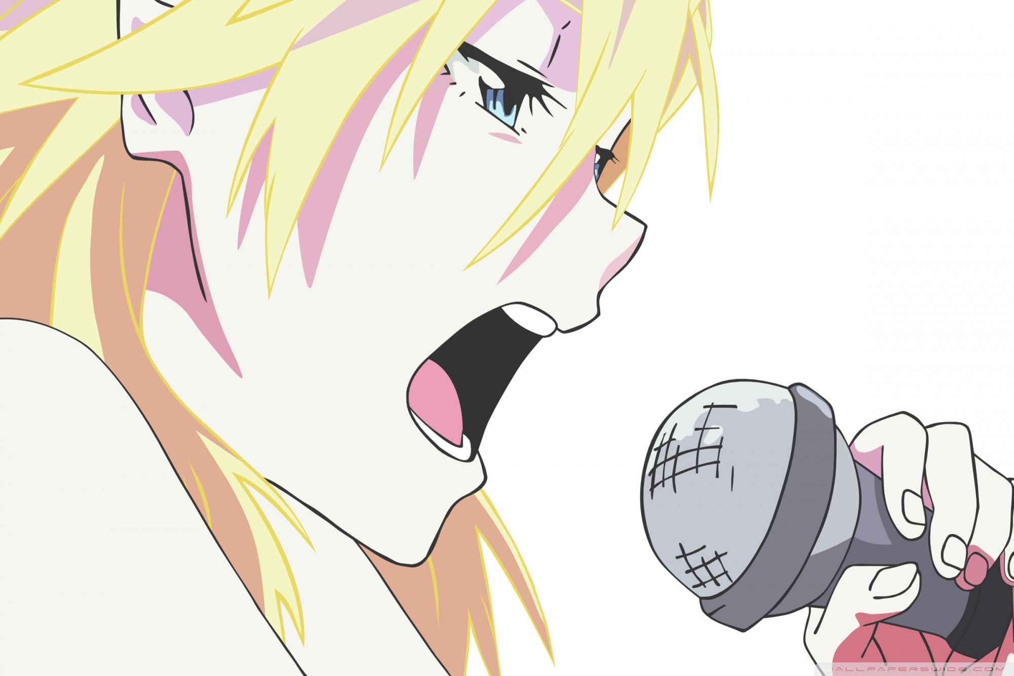 2000x1333 Anime Girl Singing Ultra HD Desktop Background Wallpaper for 4K UHD TV
