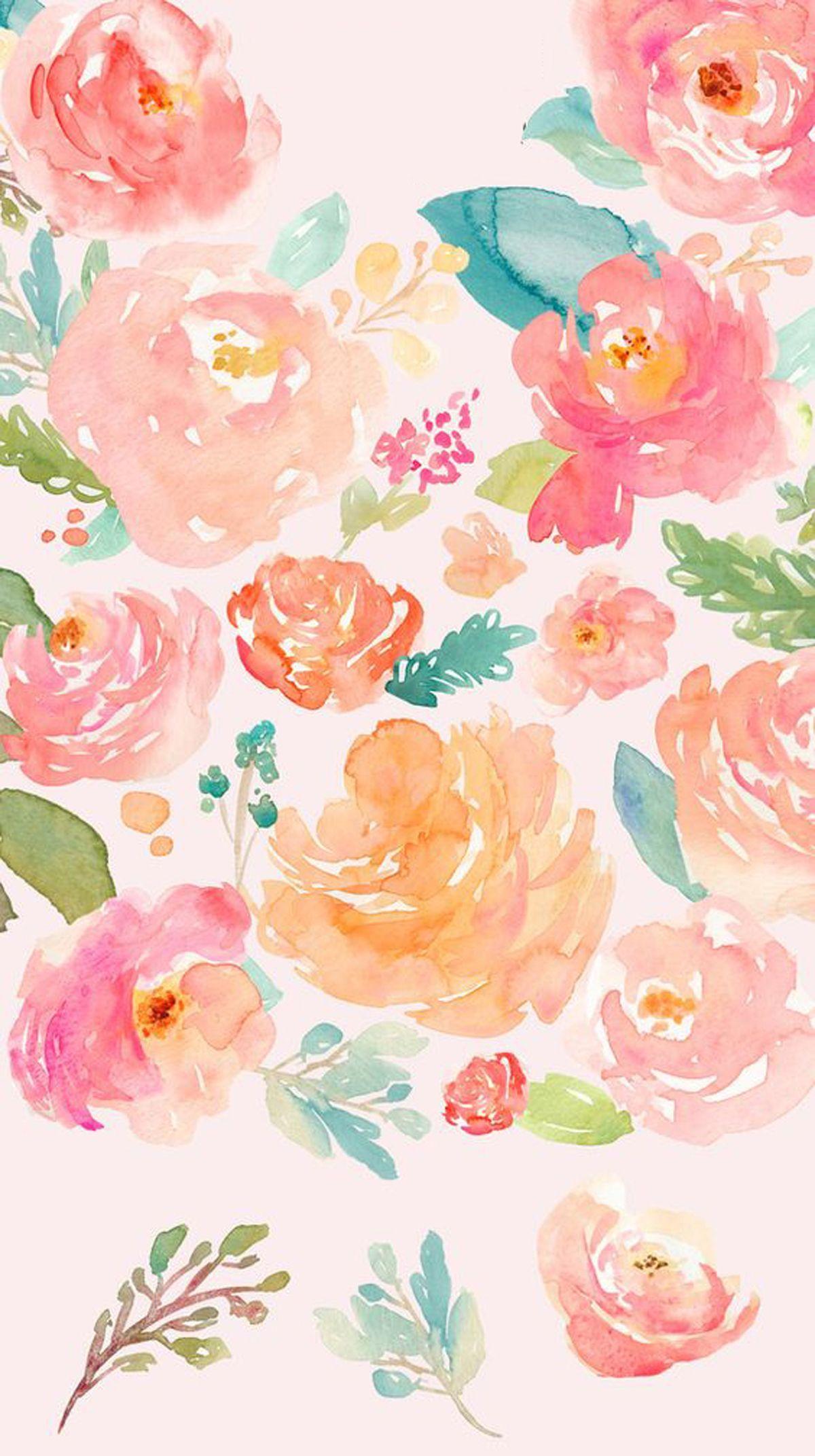 Watercolor Flower iPhone Wallpapers - Top Free Watercolor Flower iPhone Backgrounds