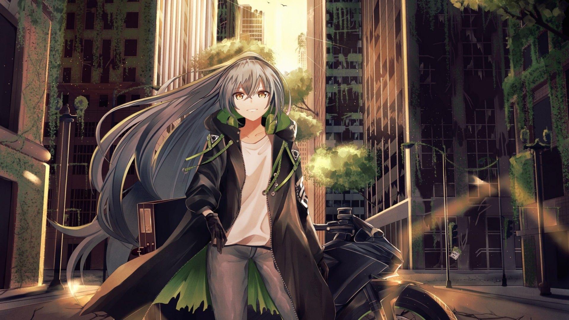 1920x1080 Download 1920x1080 Girls Frontline, Apocalypse, Motorcycle, Gloves