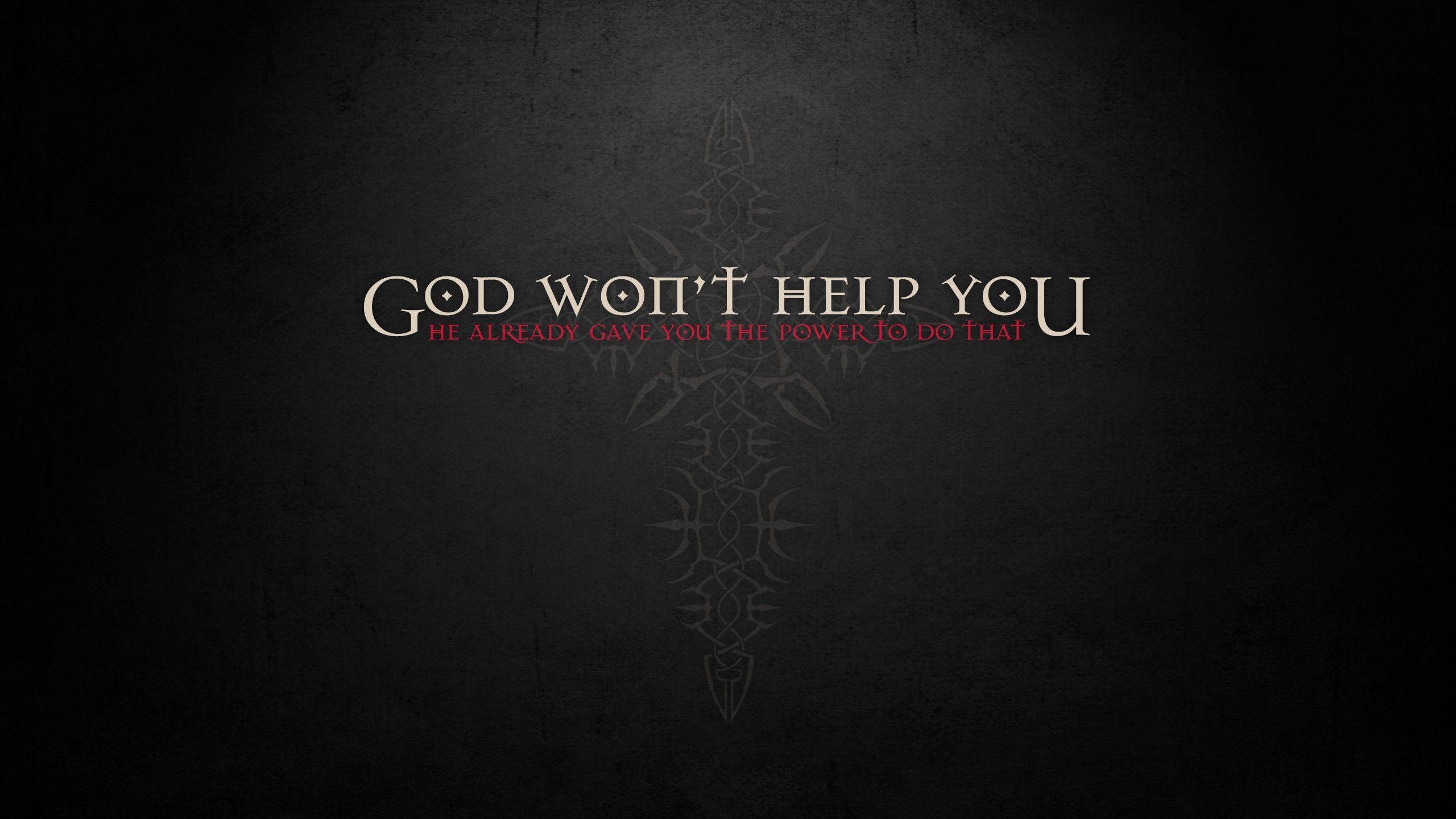 2560x1440 Help Is God Wallpaper