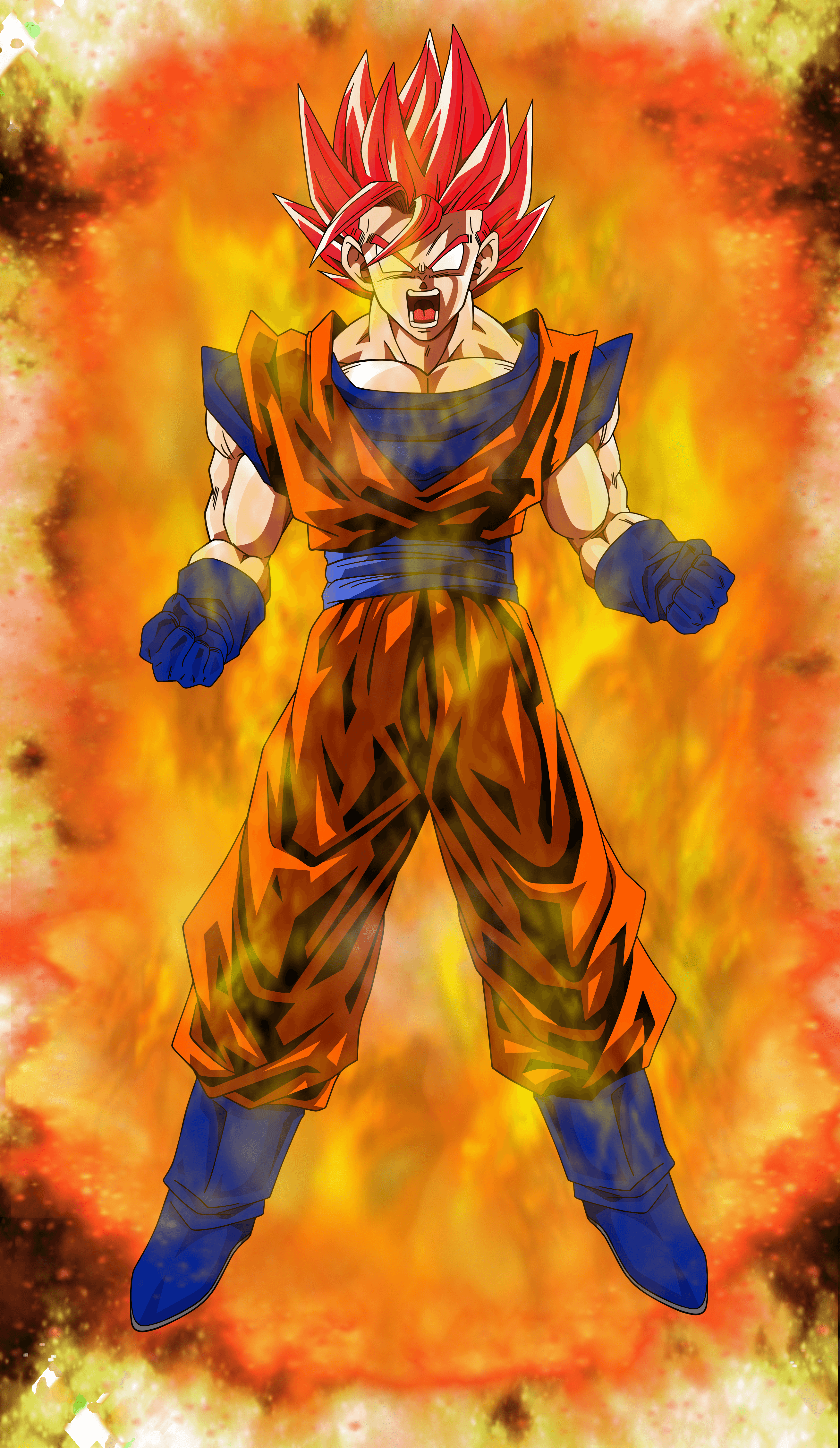 2619x4512 Goku Power HD Wallpaper