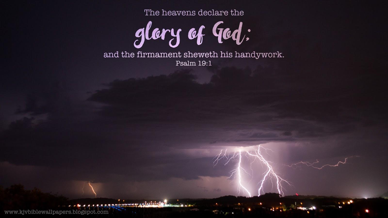 1600x900 KJV Bible Wallpaper: The Heavens Declare 19:1