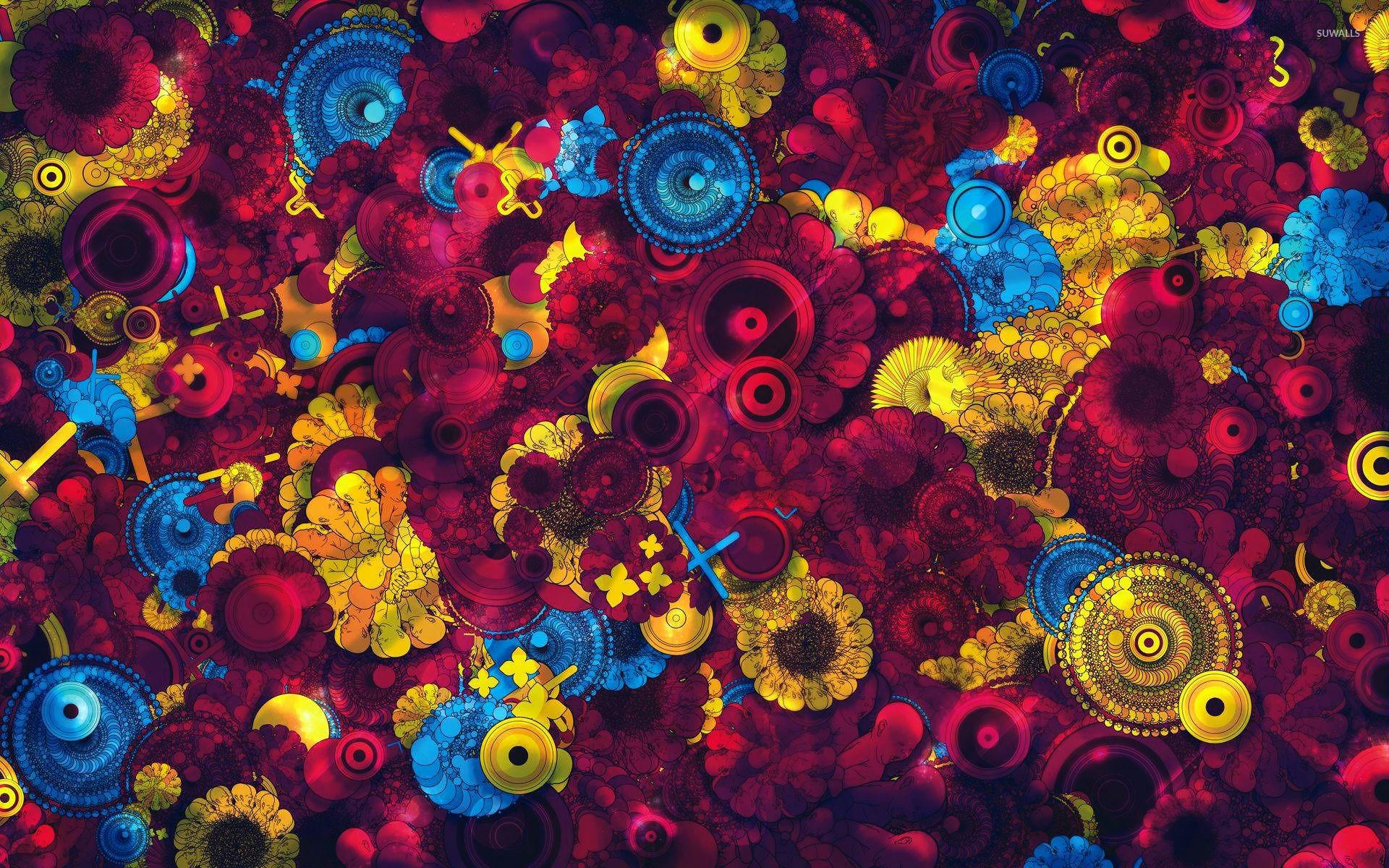 1920x1200 Abstract 4k background HD image spirograph circles and flowers 14658