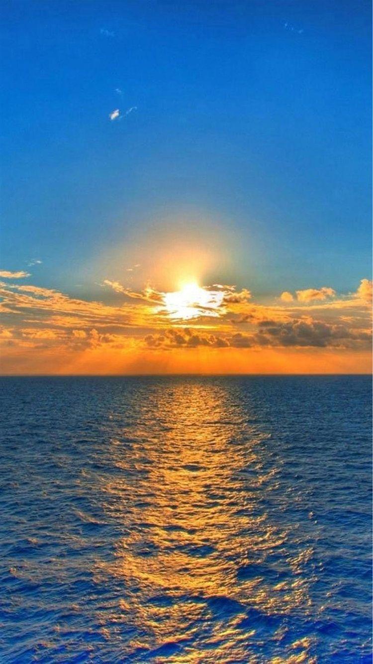 750x1334 Nature Fantasy Sunrise Over Ocean At Dawn IPhone 6 Wallpaper