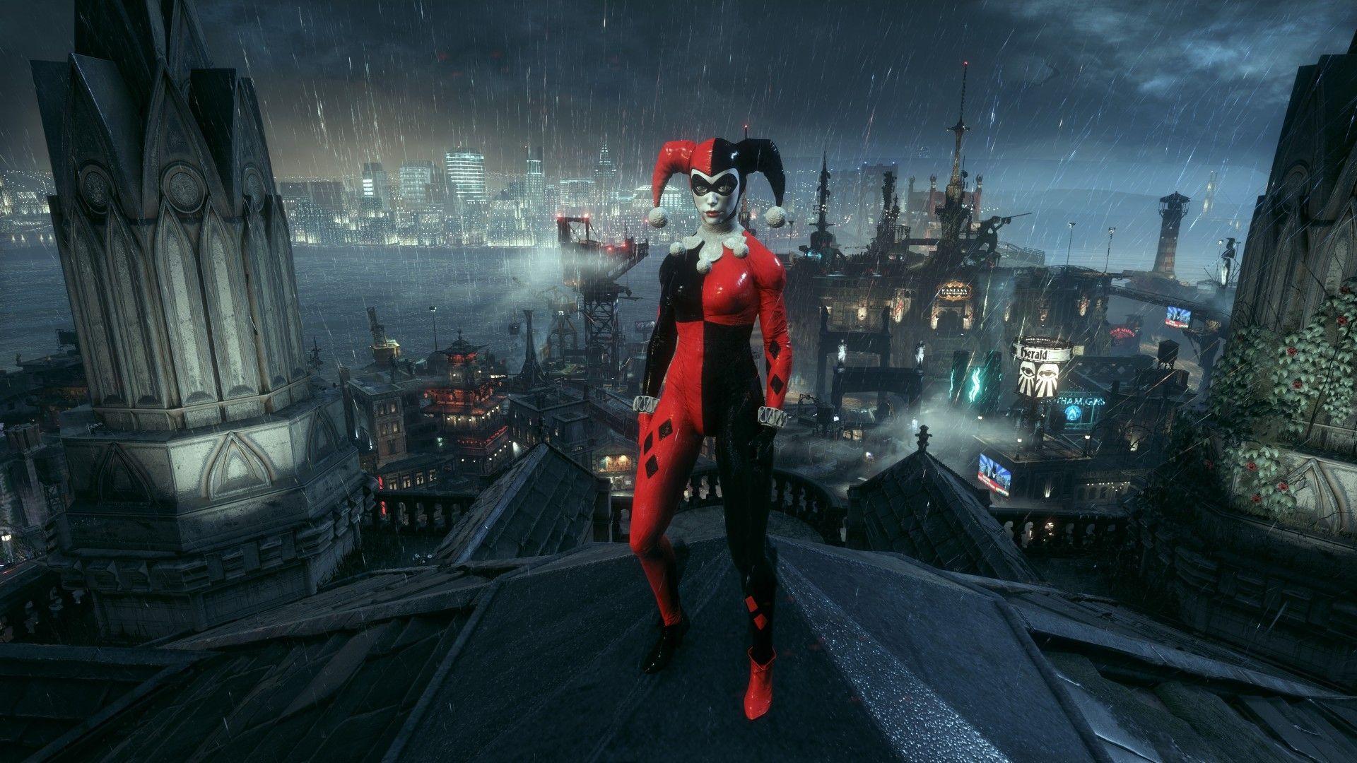 1920x1080 Download 1920x1080 Batman: Arkham Knight, Cityscape, Night, Harley