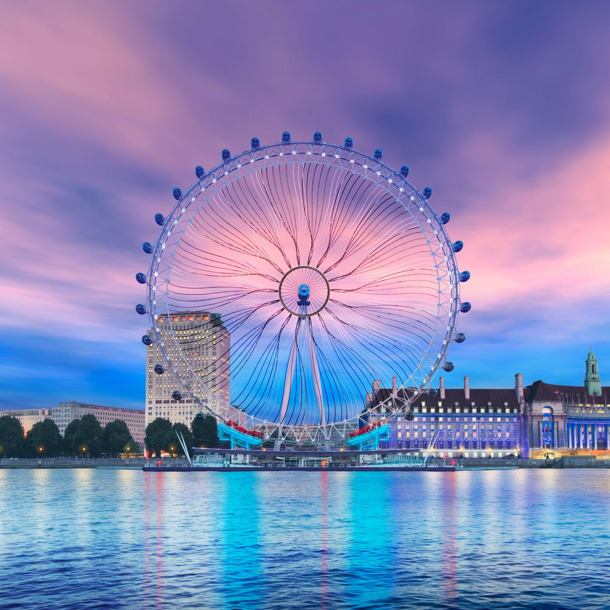 2048x2048 Wallpaper Weekends: Stunning 'London Eye' Wall for iPhone, iPad
