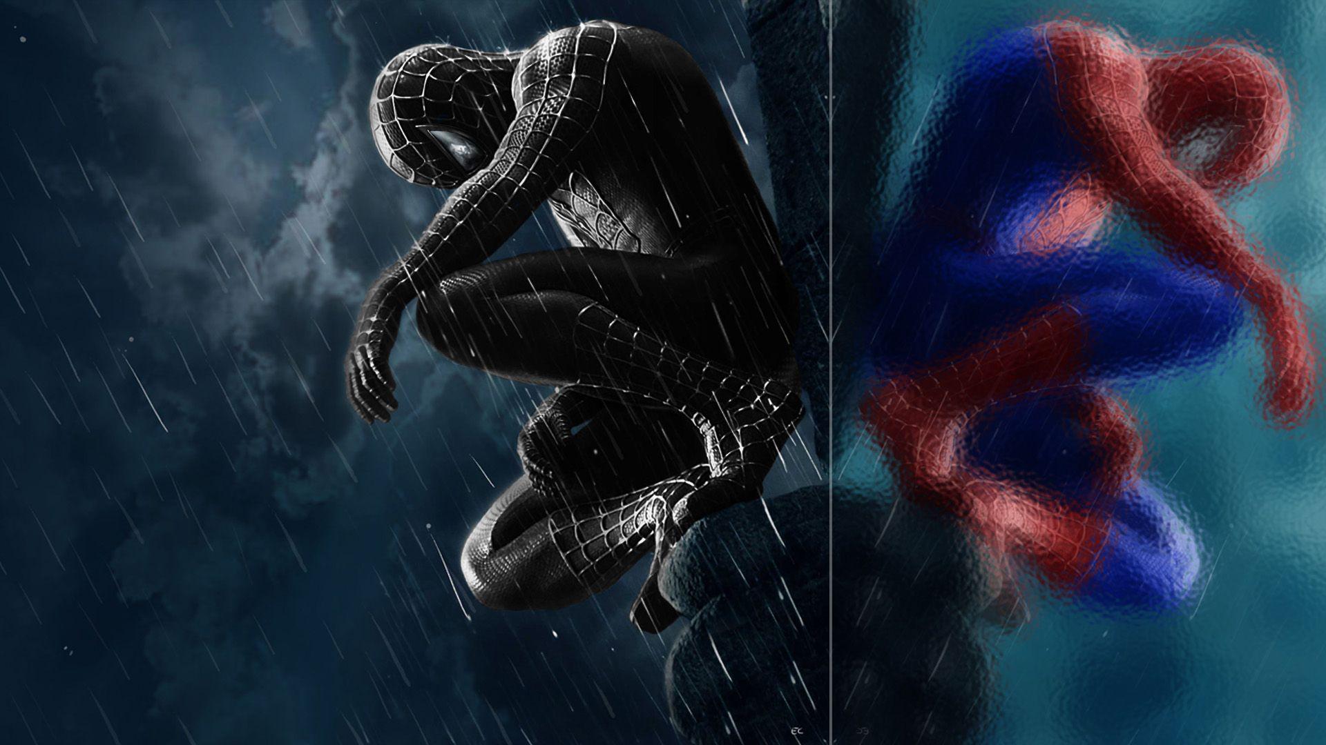 1920x1080 Black Suit Spiderman Wallpaper Group