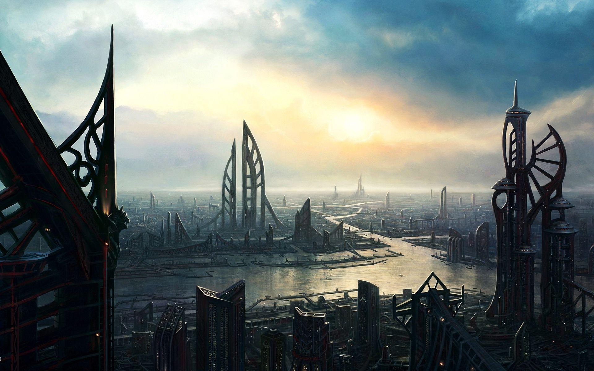 1920x1200 Future City Wallpaper
