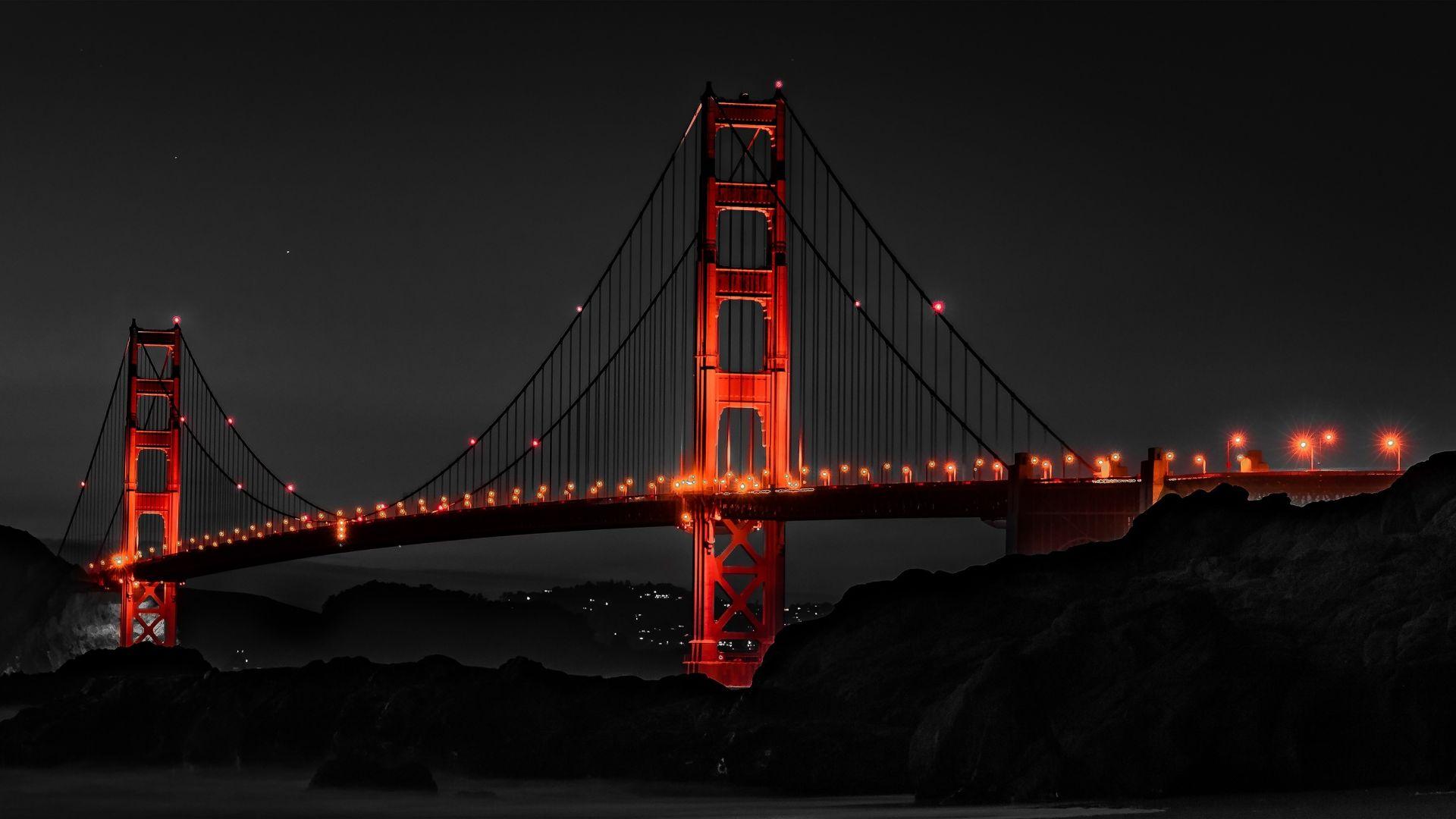 1920x1080 Desktop wallpaper golden gate bridge, san francisco, architecture, night, HD image, picture, background, 200620
